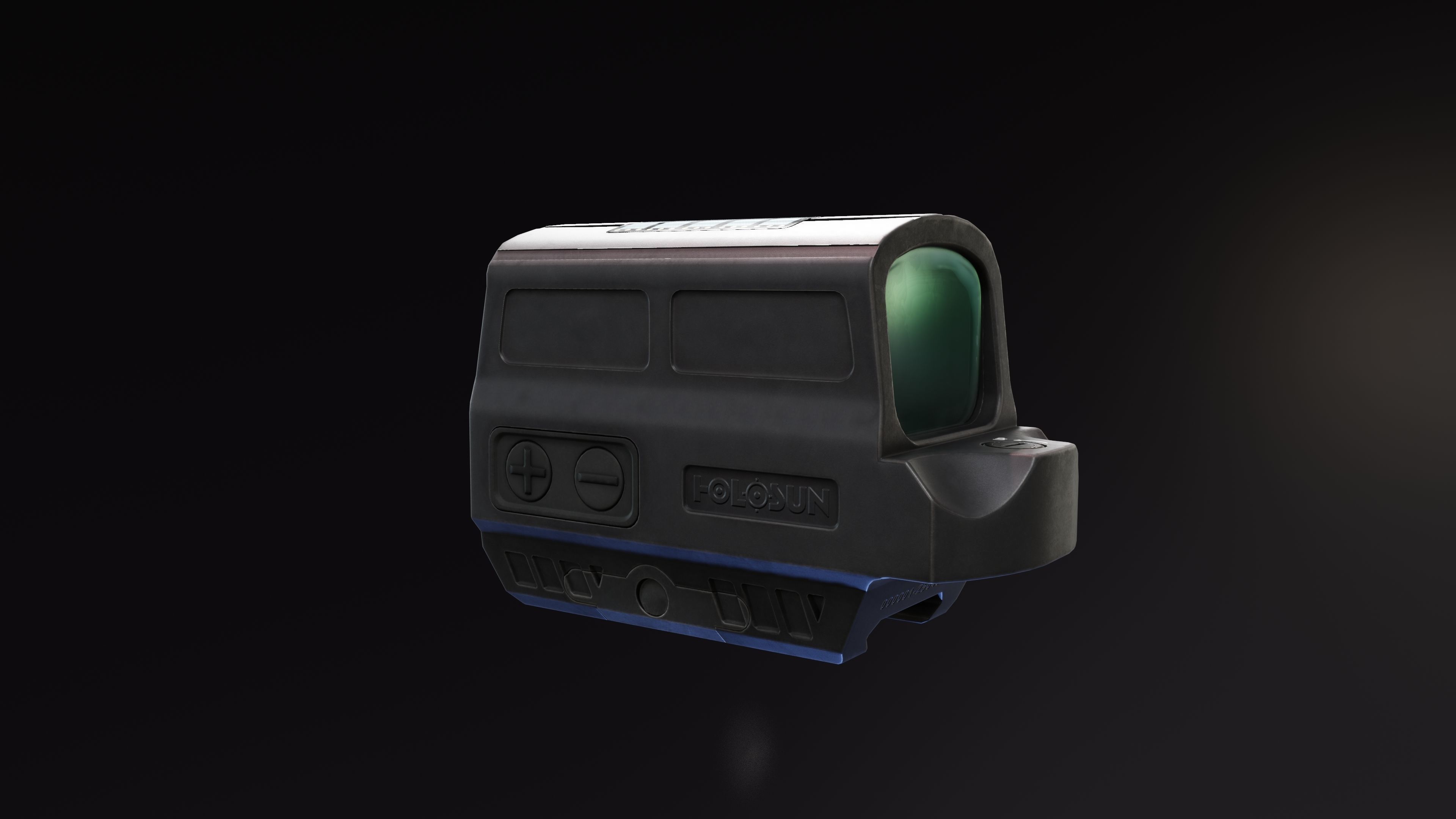 Holosun HS512GD Reflex Sight Low-poly 3D model_5