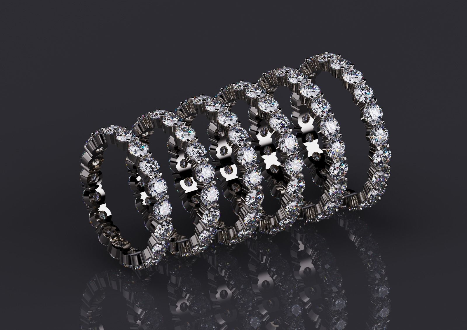 Eternity Rings Collection All Sizes 002 3D print model_1