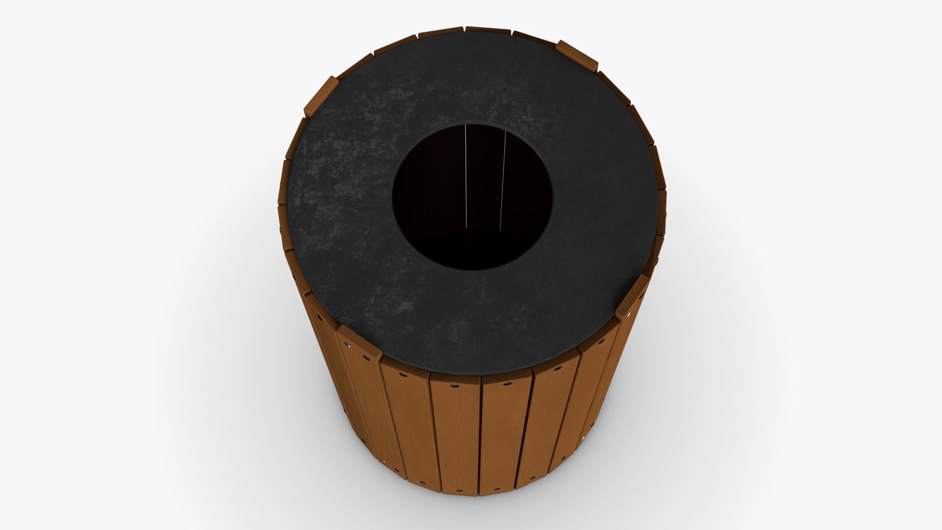 Trash Can 03 Low-poly 3D model_3