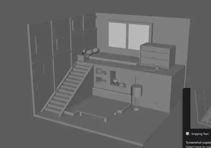House model doll with stairs and furniture
