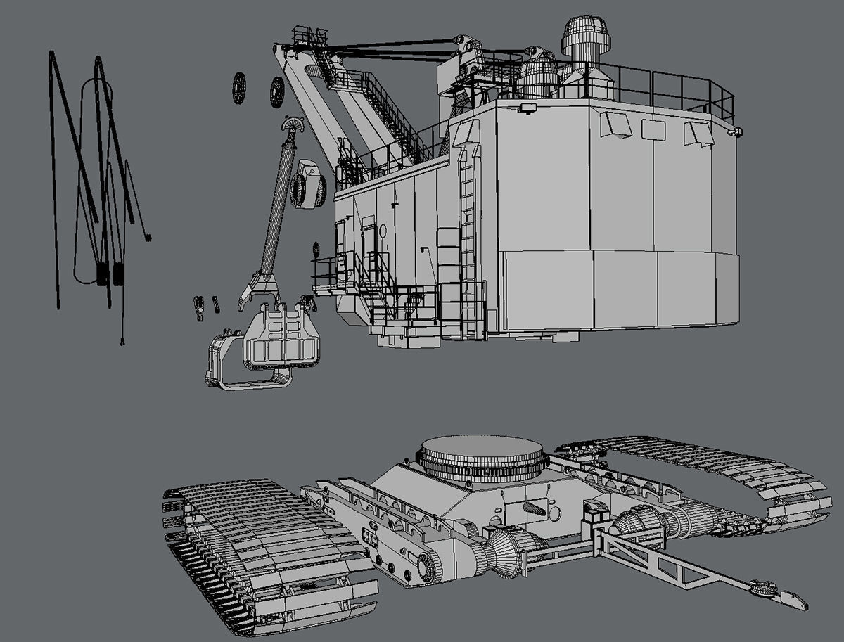 Bucyrus 495HR 3D model_8