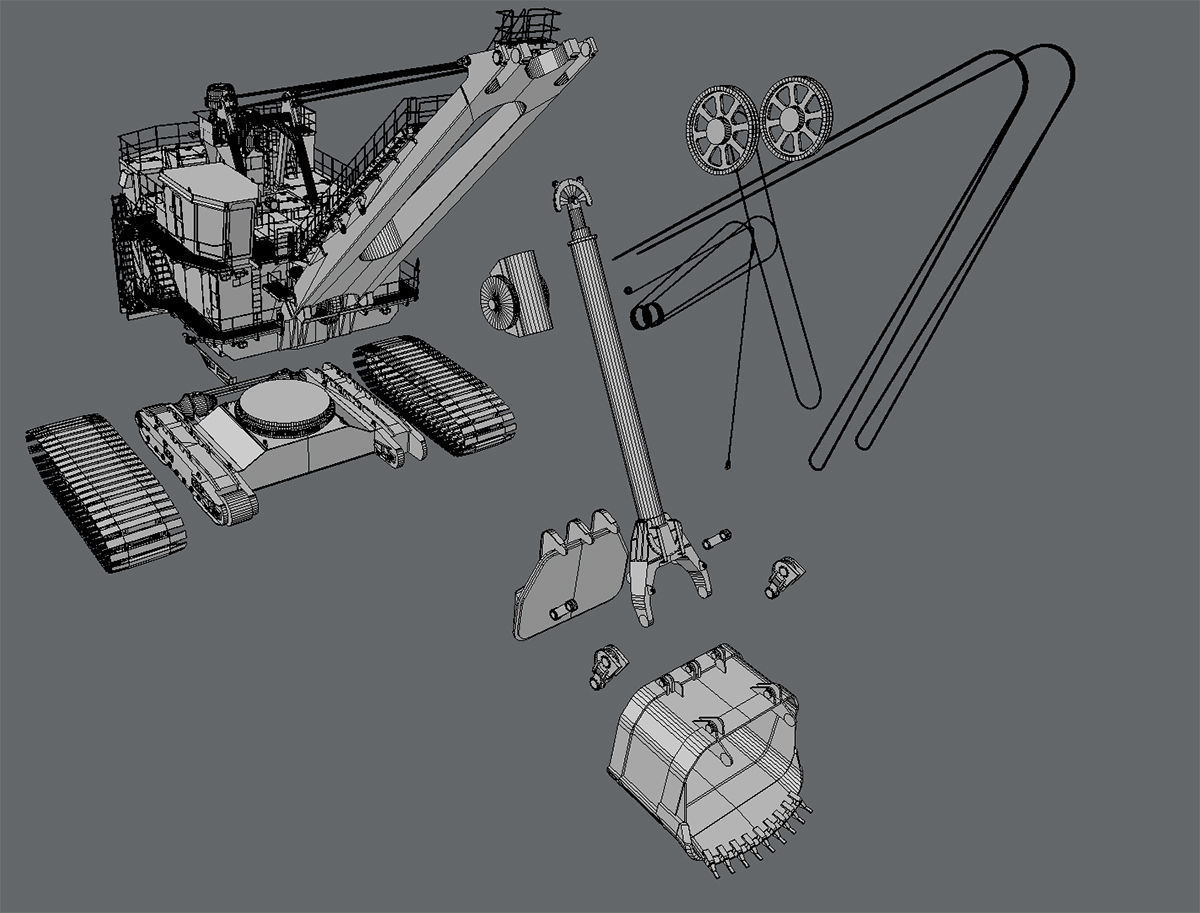 Bucyrus 495HR 3D model_7
