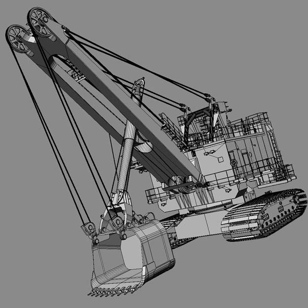 Bucyrus 495HR 3D model_5