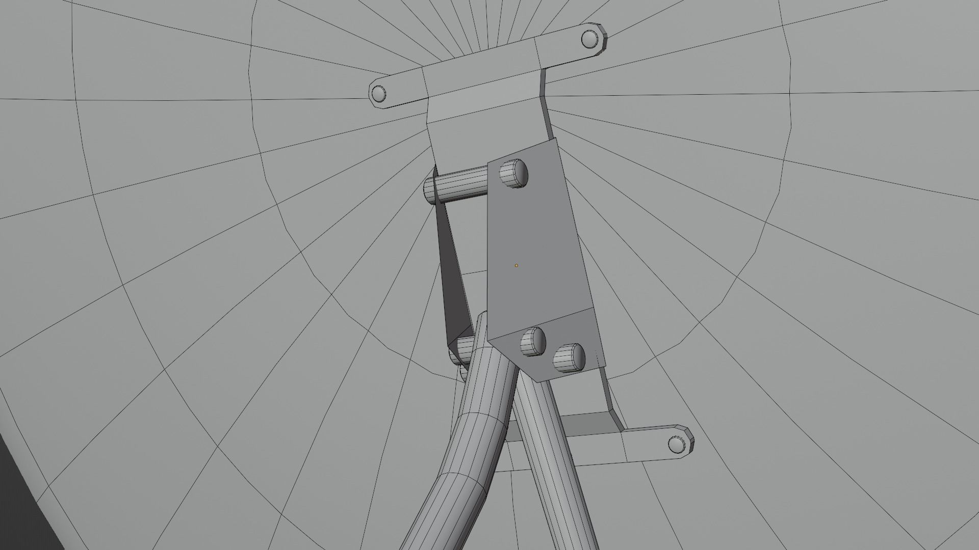 Satellite Dish Low-poly 3D model_6