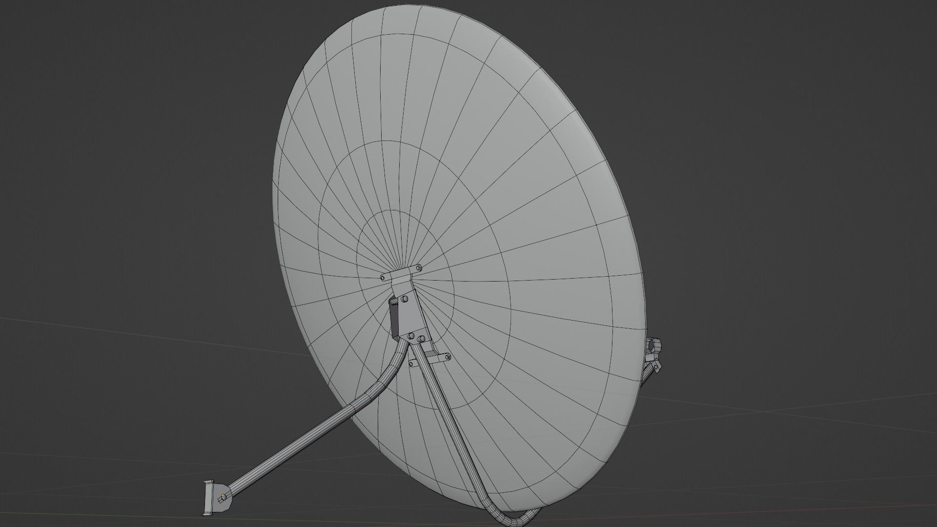 Satellite Dish Low-poly 3D model_4