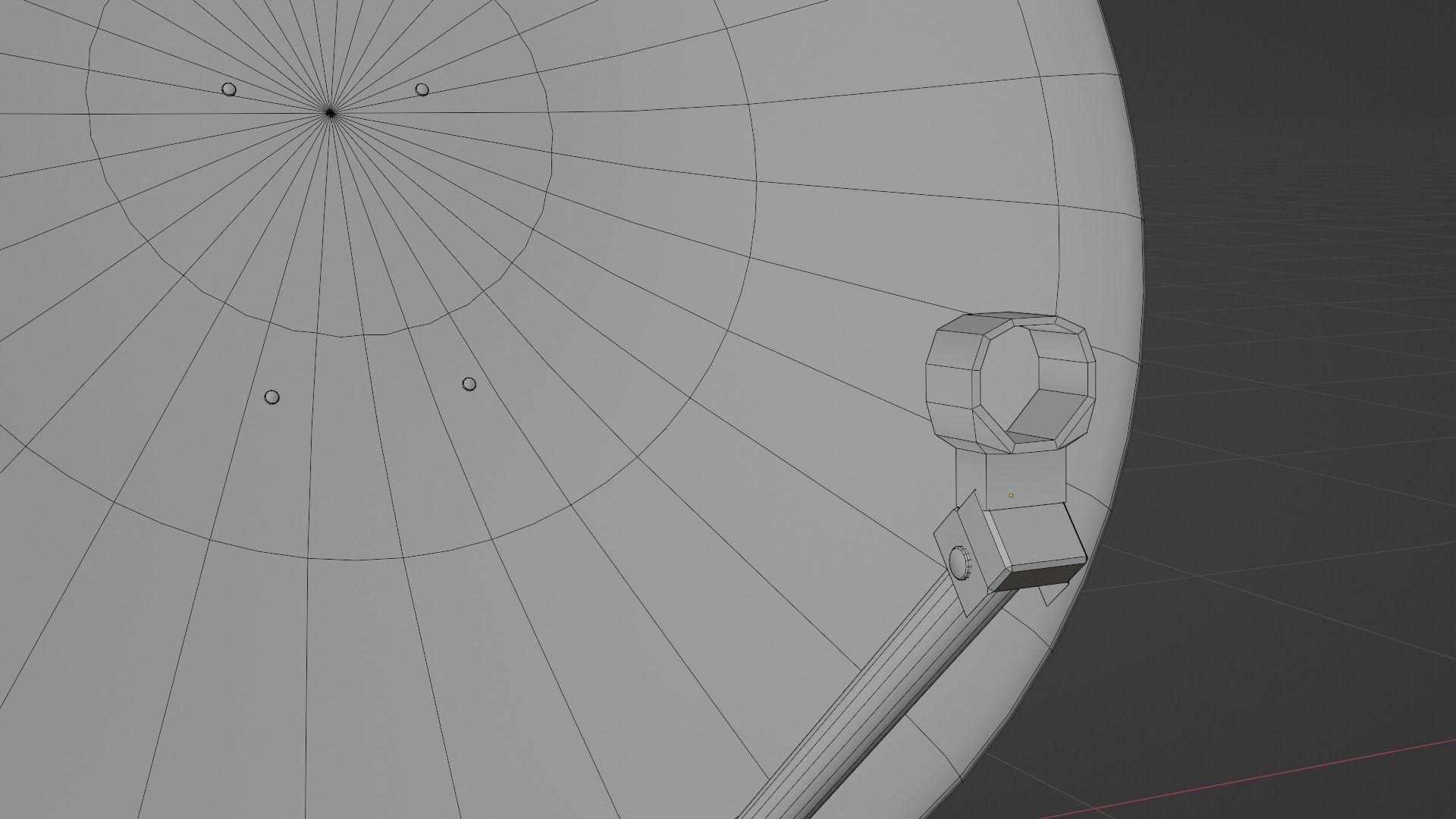 Satellite Dish Low-poly 3D model_10
