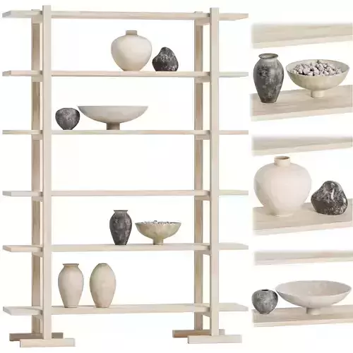 Crate and Barrel Haldeman Pine Shelf  