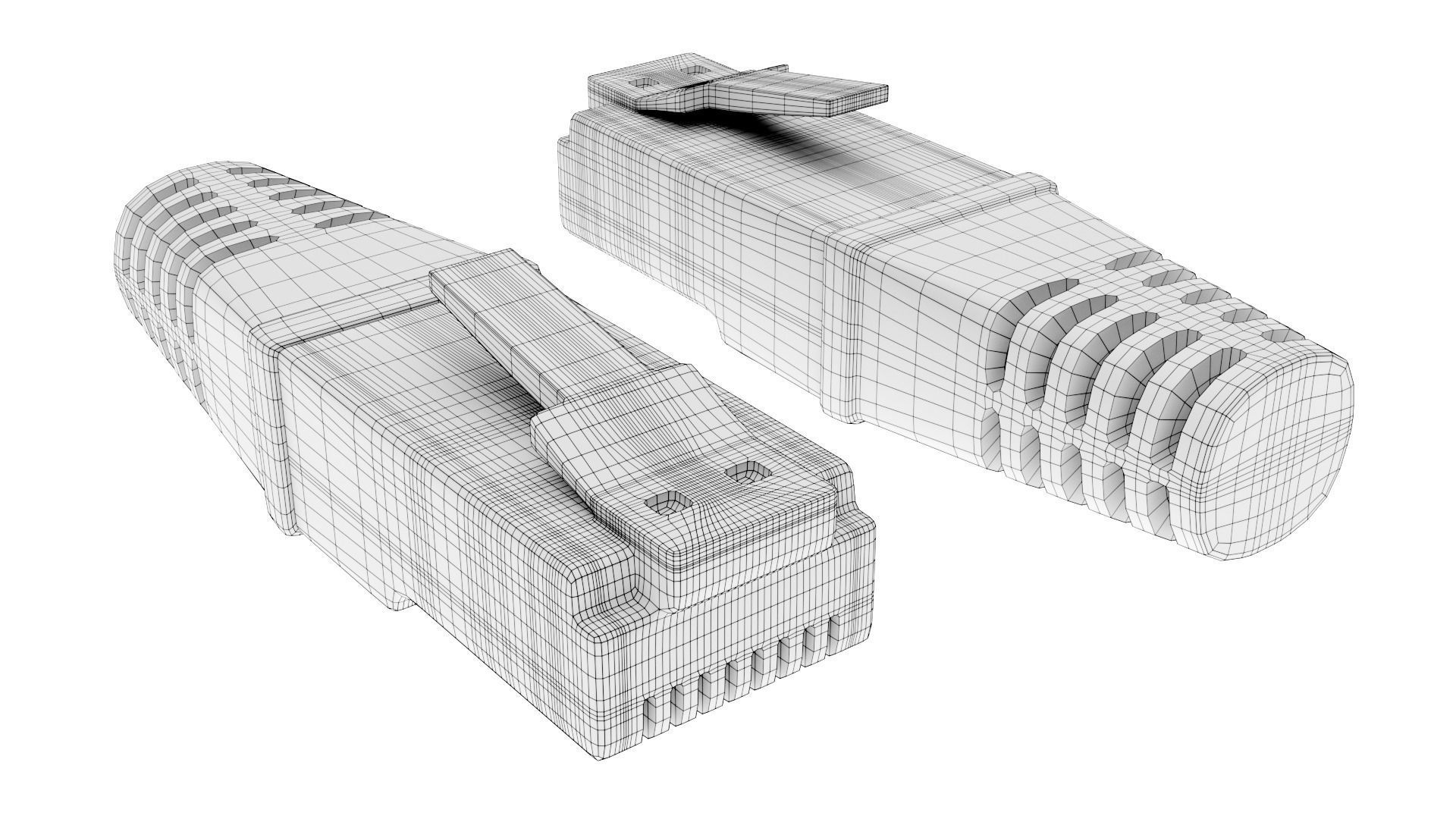 Ethernet Plug RJ-45 - 3D Model 3D model_6