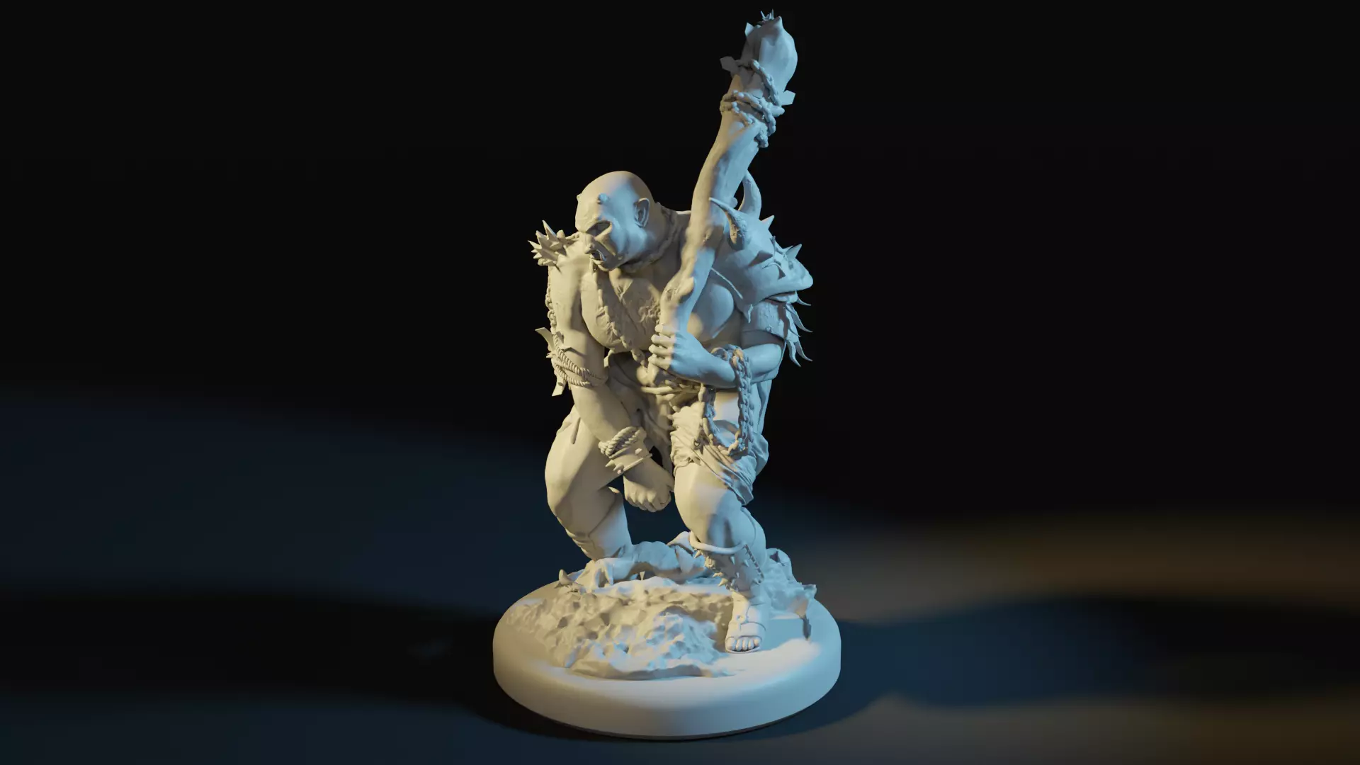Fantasy Ogre Miniature - DnD Roleplay Tabletop Printable 3D print model_0