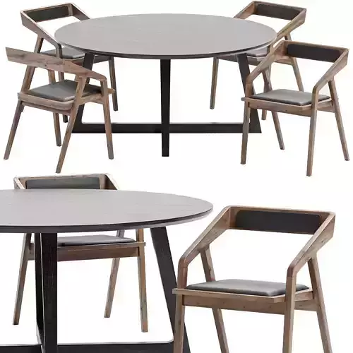 KATAKANA CHAIR AND DINING TABLE