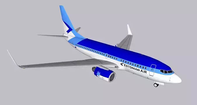 Estonian Air Boeing 737 3D model
