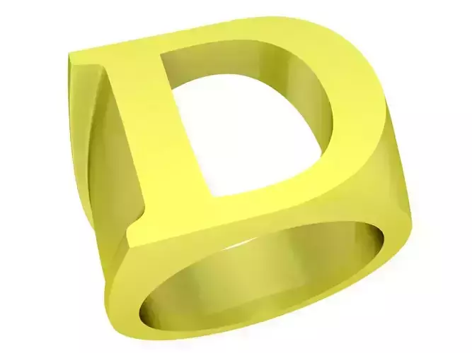Letter D ring Alphabet ring 4067