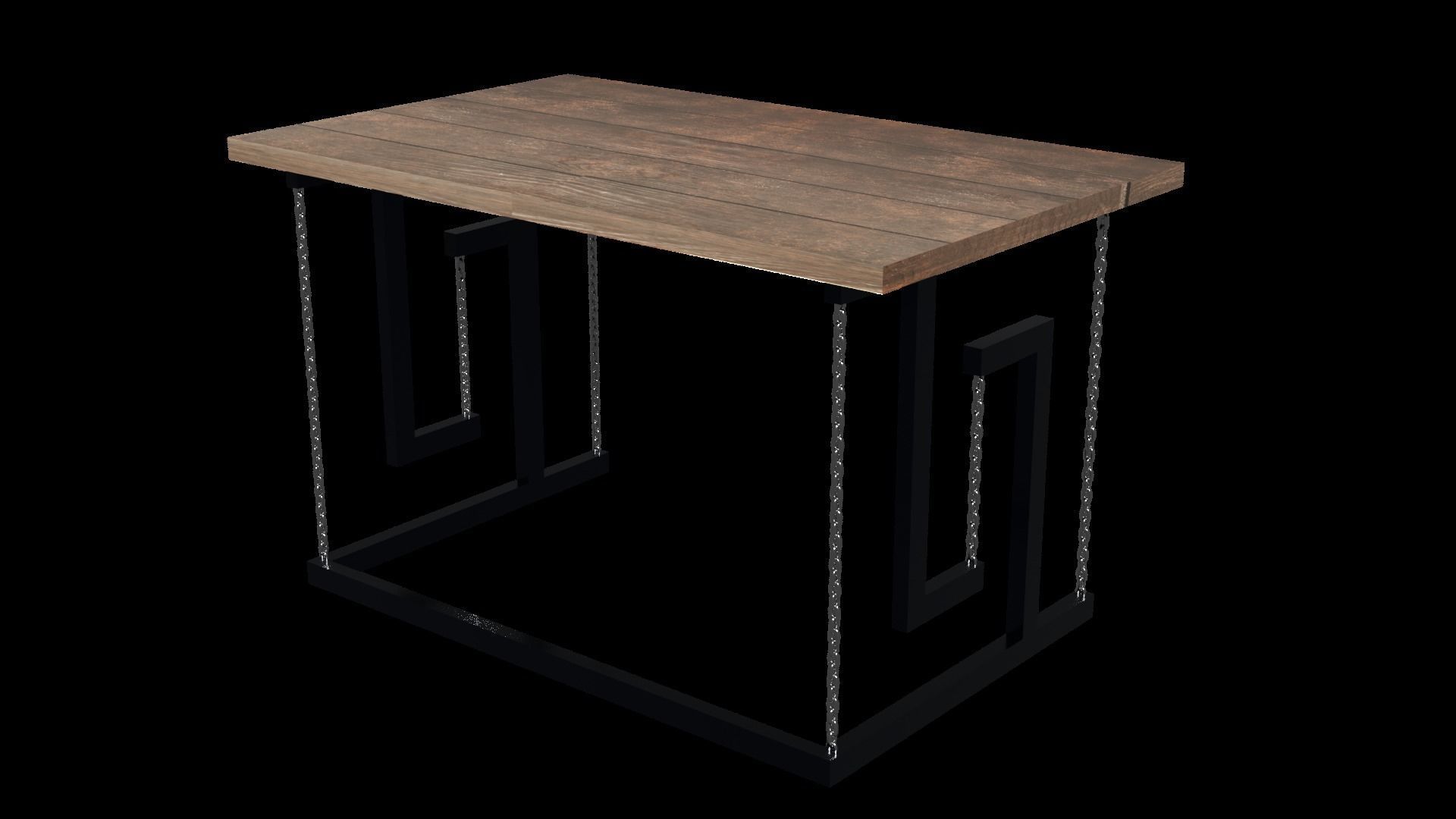 Fancy 3D Table Low-poly 3D model_7