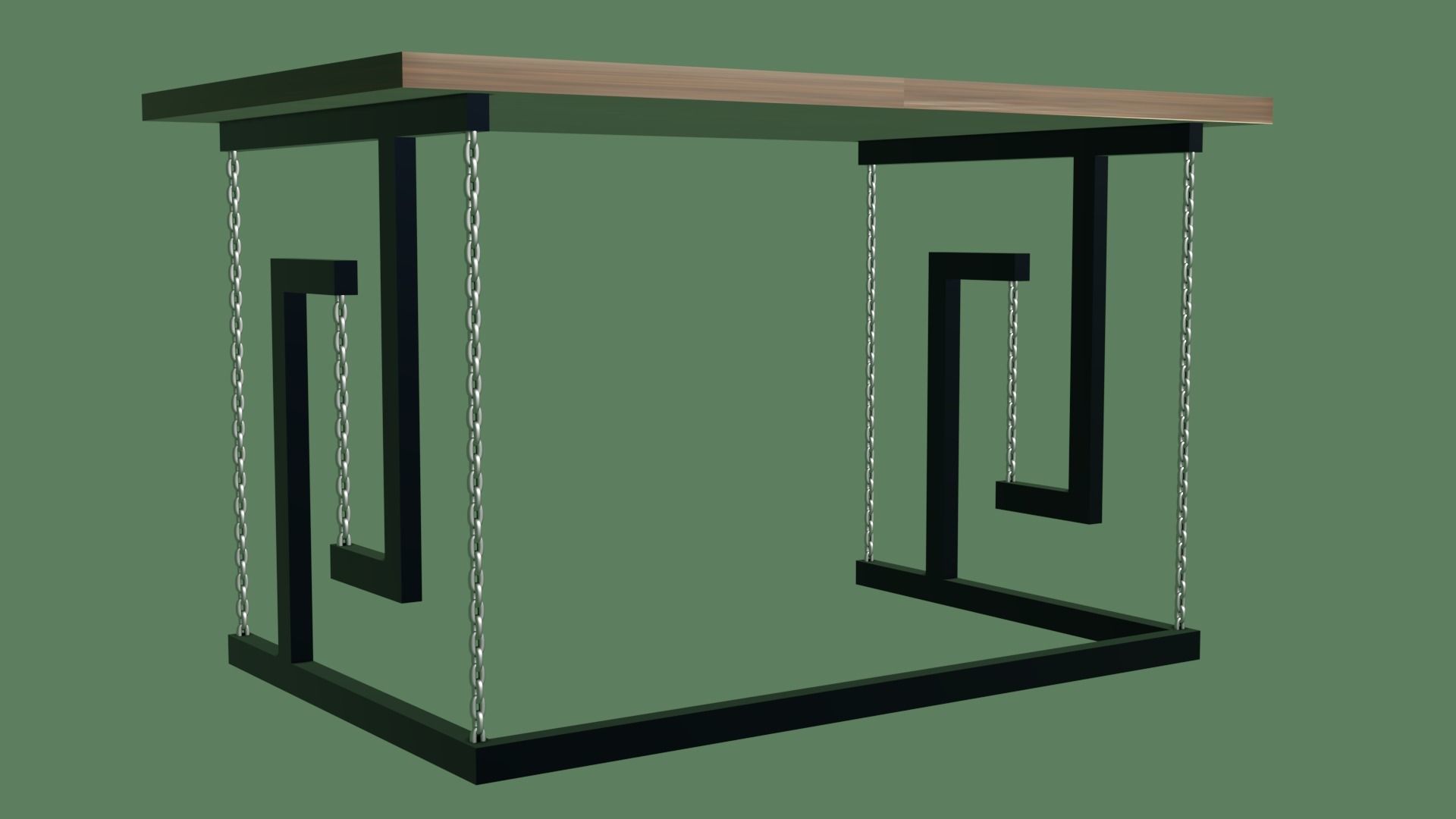 Fancy 3D Table Low-poly 3D model_6
