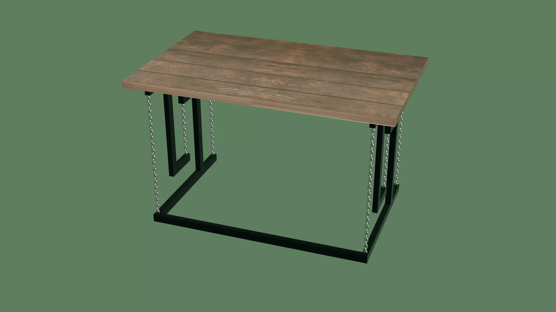 Fancy 3D Table Low-poly 3D model_0
