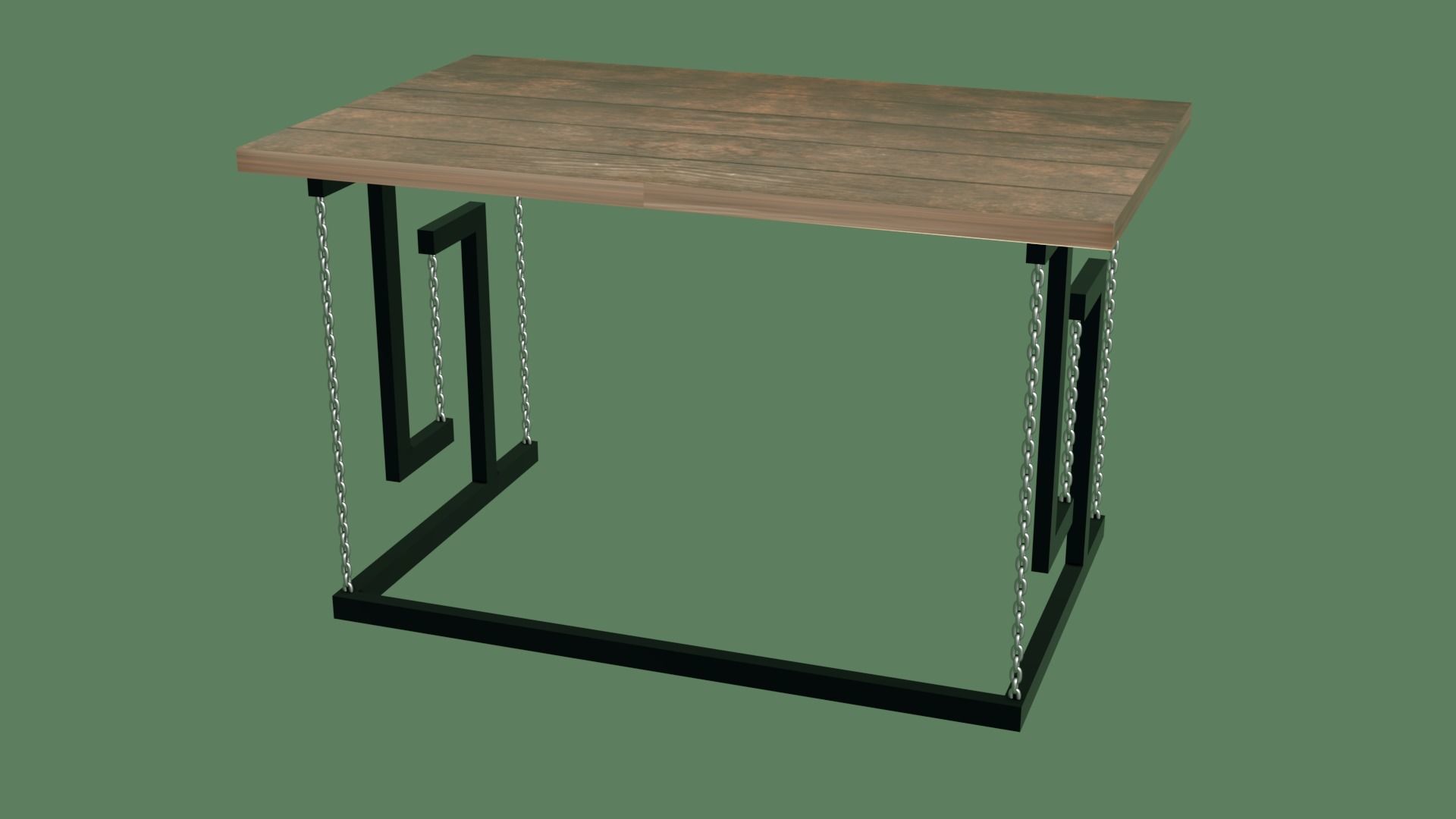 Fancy 3D Table Low-poly 3D model_3