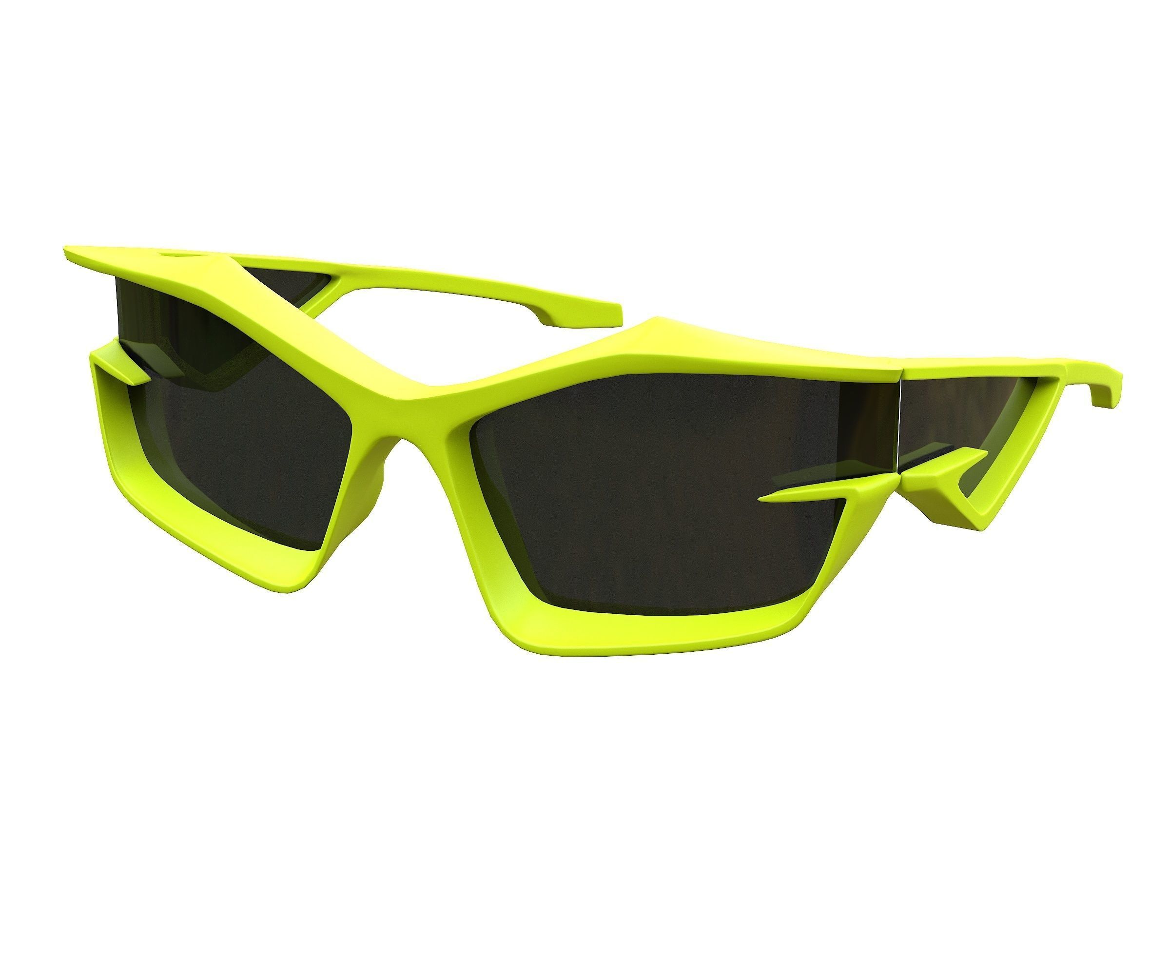 Givenchy Giv Cut sunglasses in nylon Low-poly 3D model_3