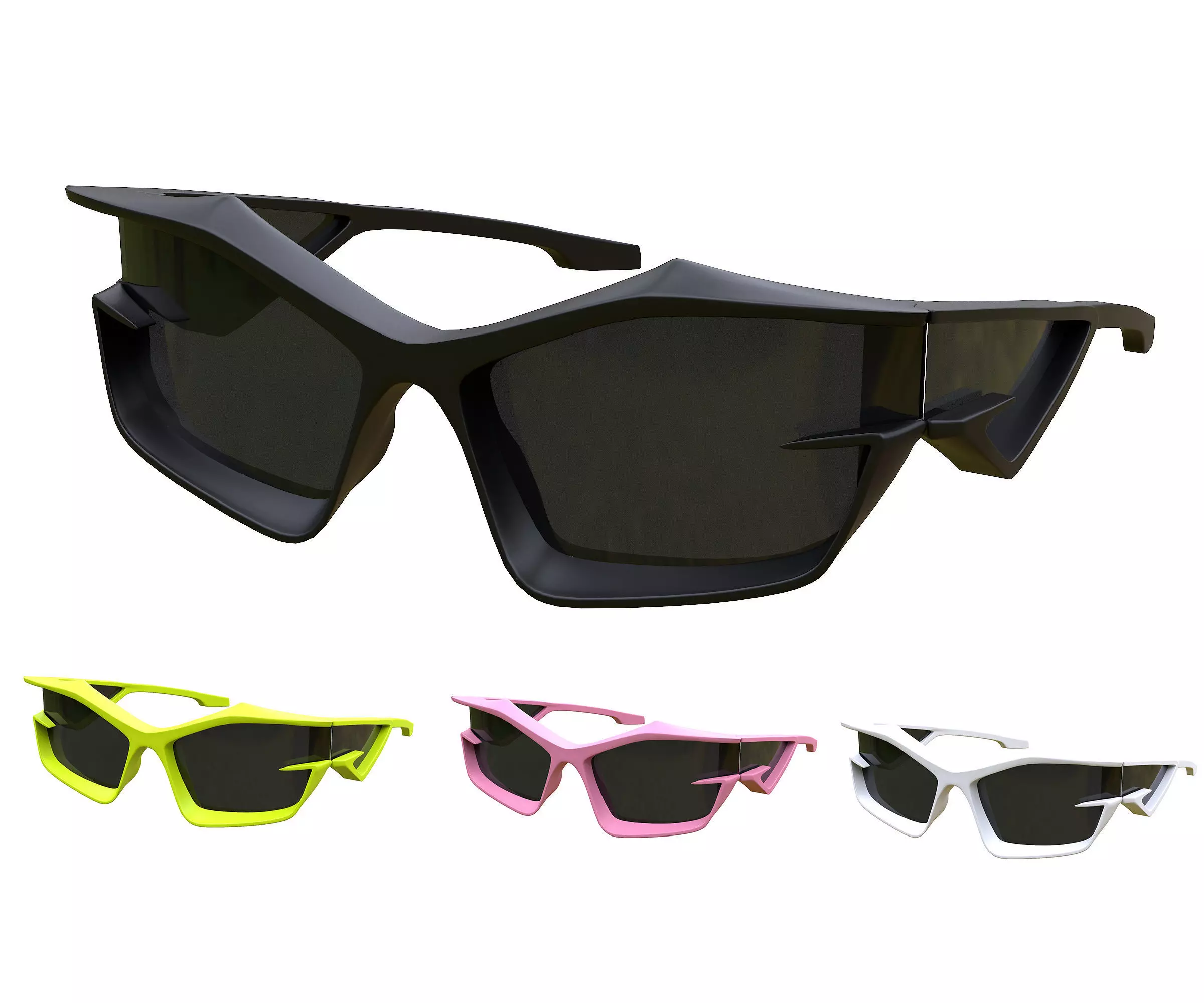 Givenchy Giv Cut sunglasses in nylon Low-poly 3D model