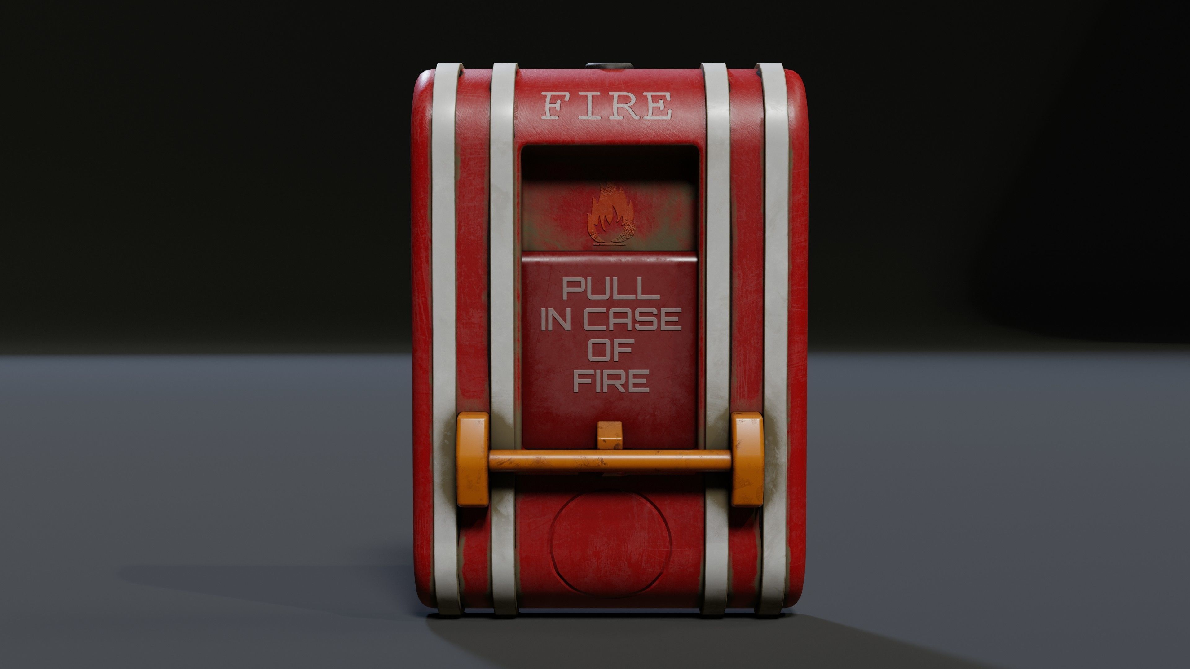 Fire Alarm Low-poly 3D model_1