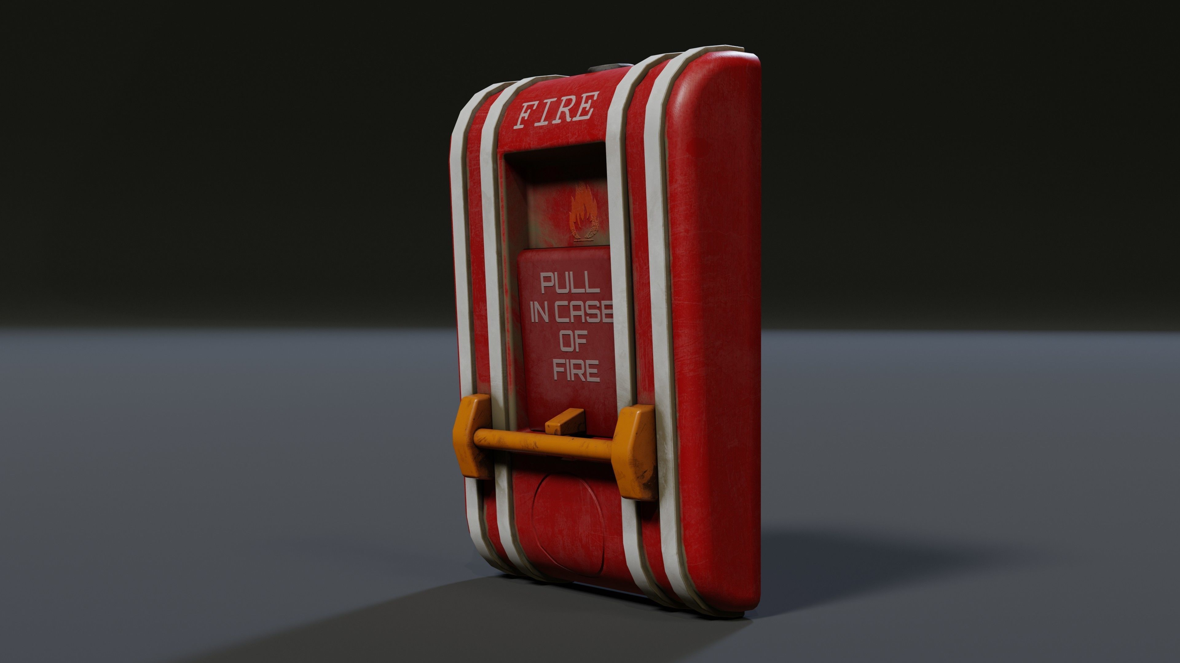 Fire Alarm Low-poly 3D model_2