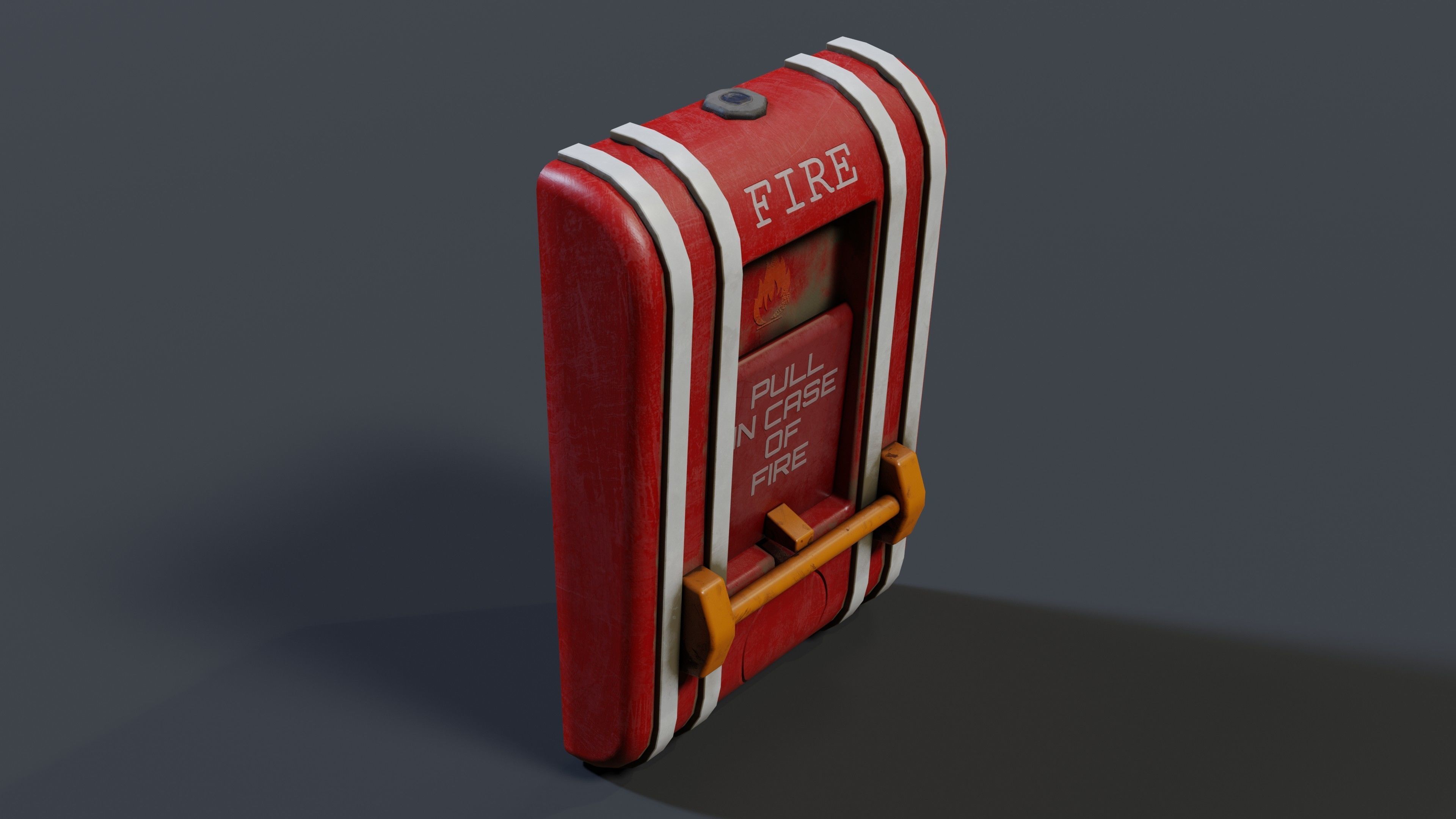 Fire Alarm Low-poly 3D model_5