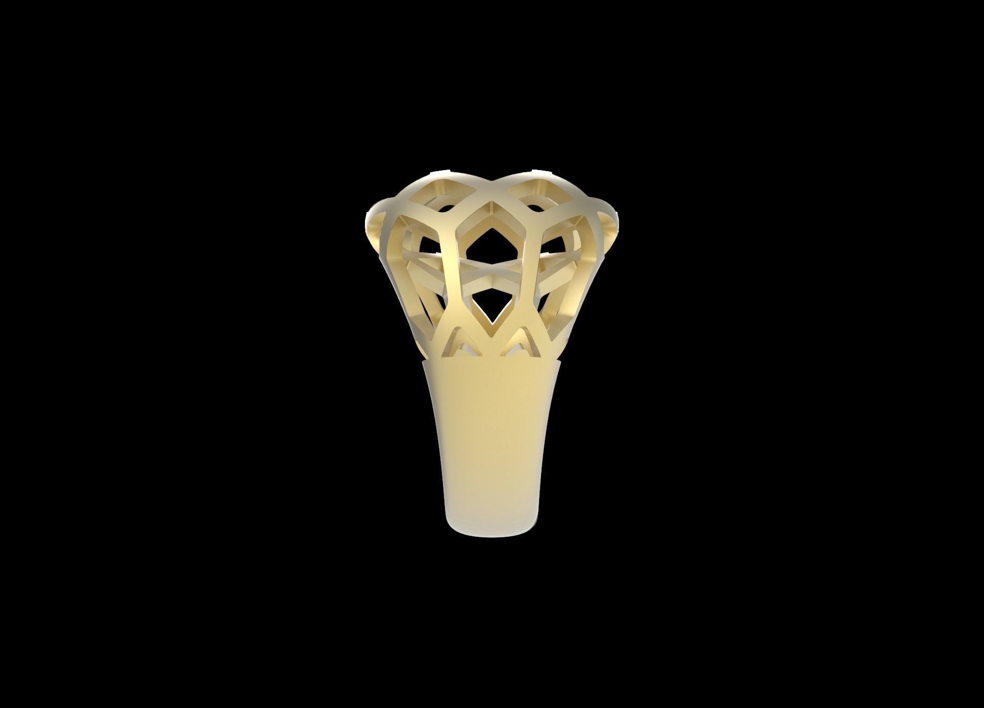Geometric ring 3D print model_4