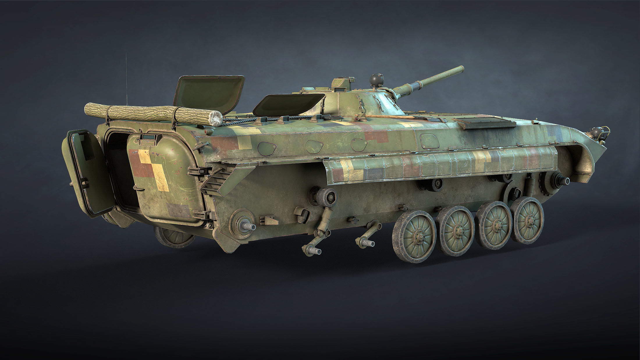 BMP-1 Set swiss armoured vehicle 3D Model Collection_4