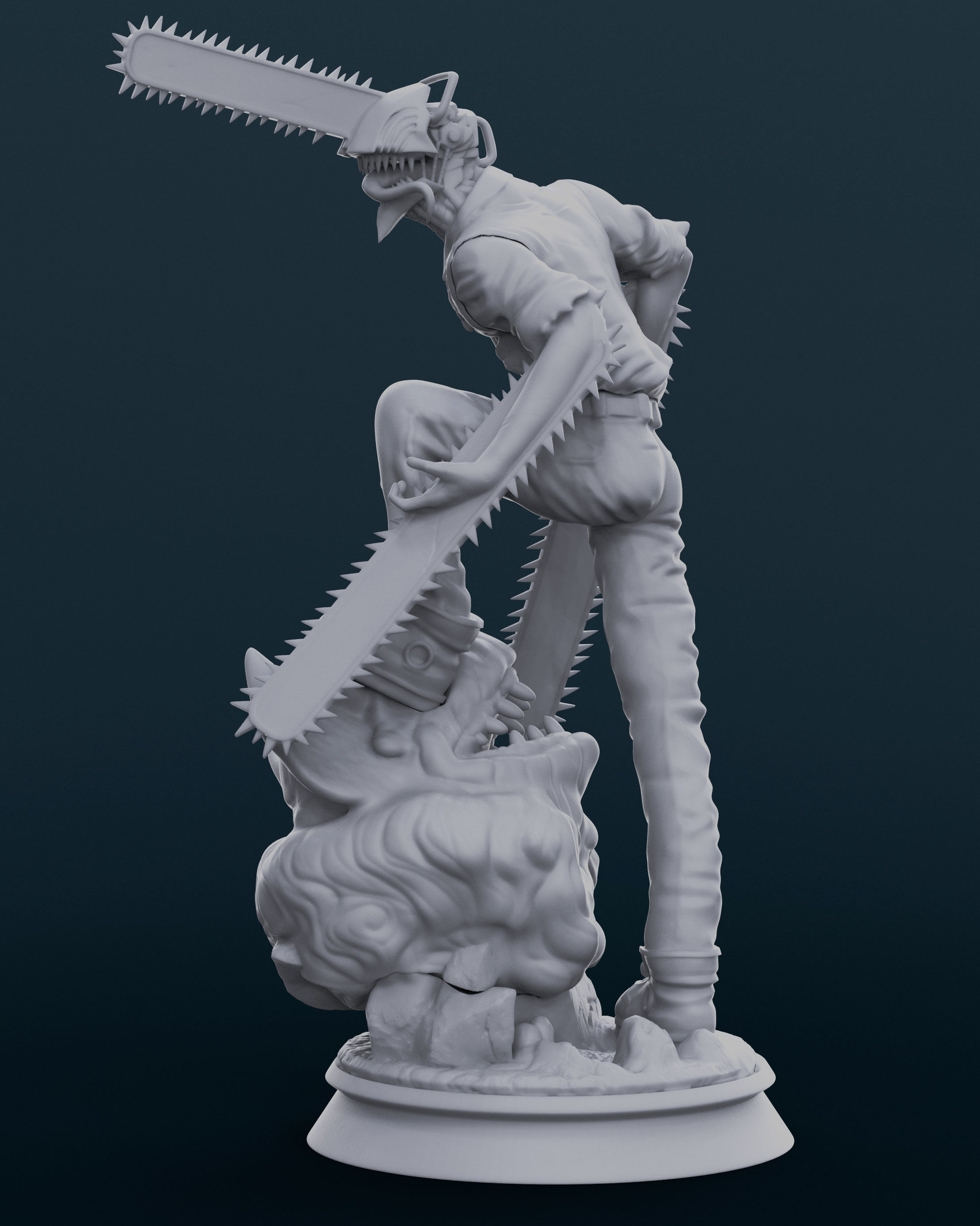 chainsawman for 3Dprint  3D print model_6