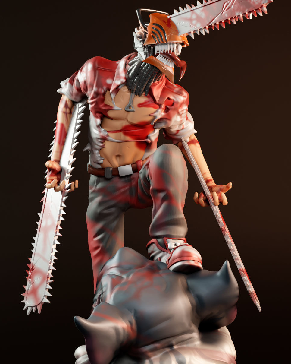 chainsawman for 3Dprint  3D print model_1