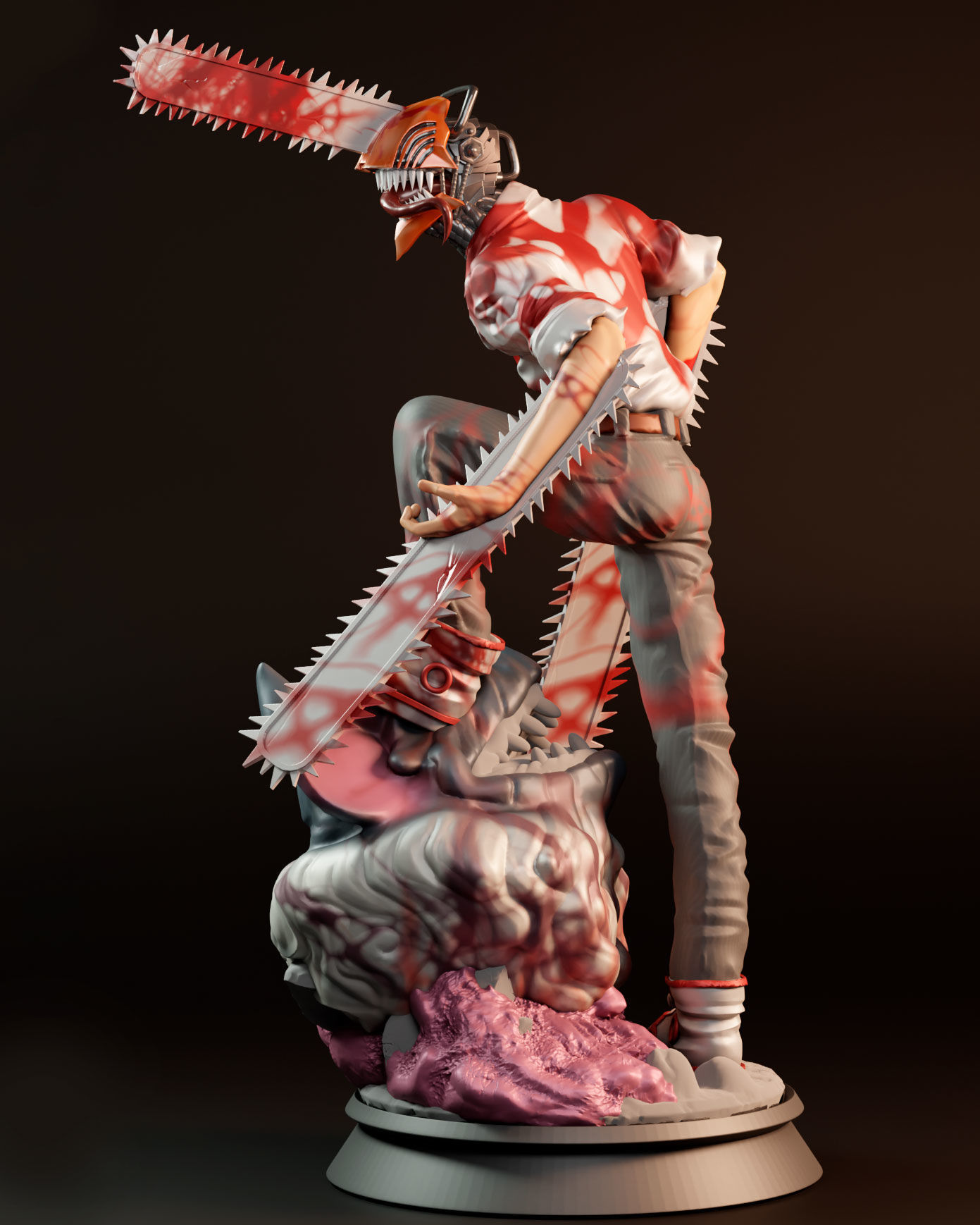 chainsawman for 3Dprint  3D print model_5