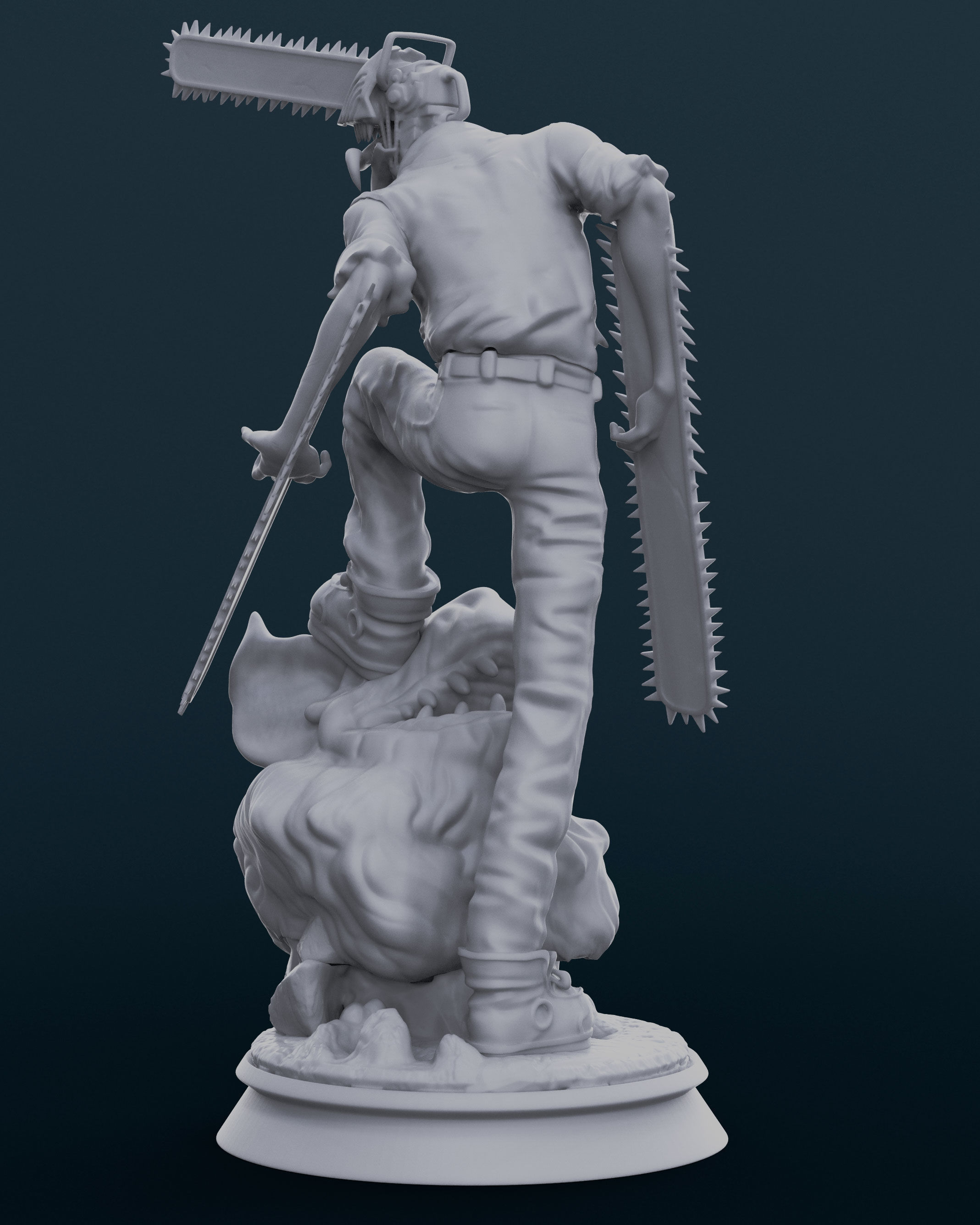 chainsawman for 3Dprint  3D print model_9