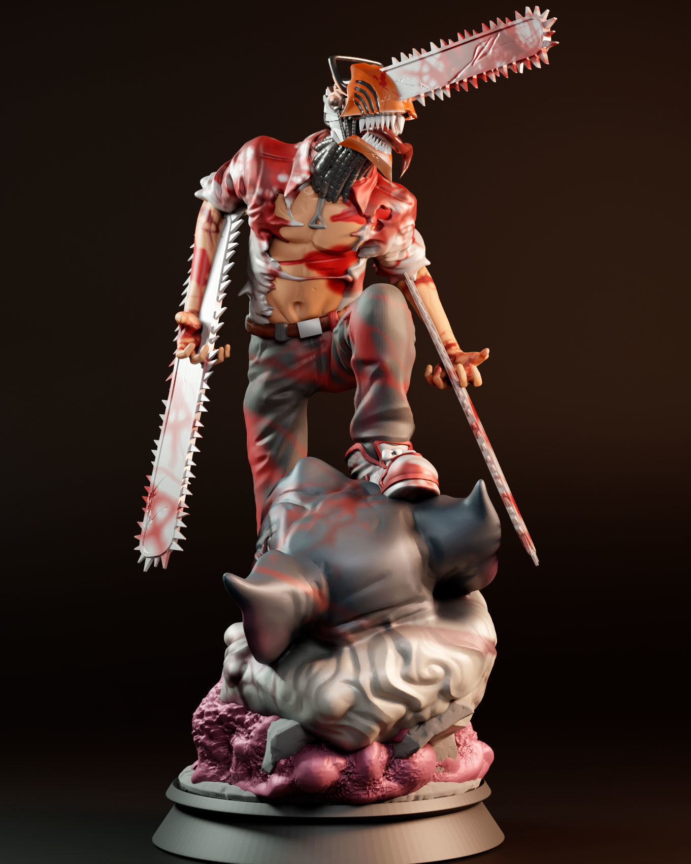 chainsawman for 3Dprint  3D print model_2