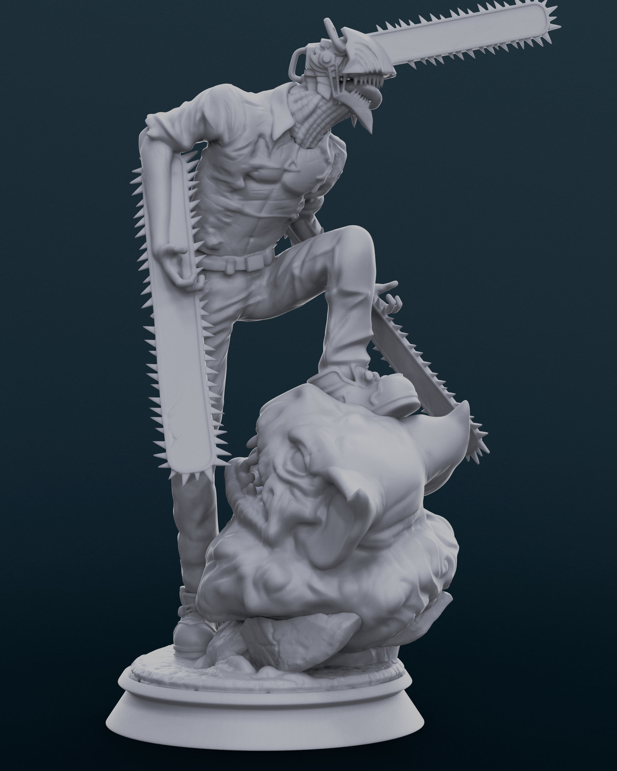 chainsawman for 3Dprint  3D print model_10