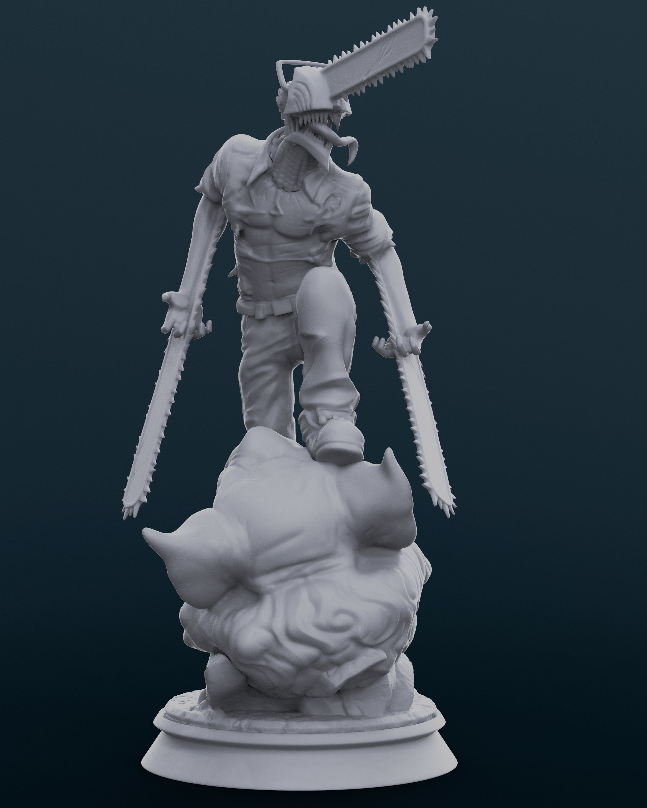 chainsawman for 3Dprint  3D print model_8