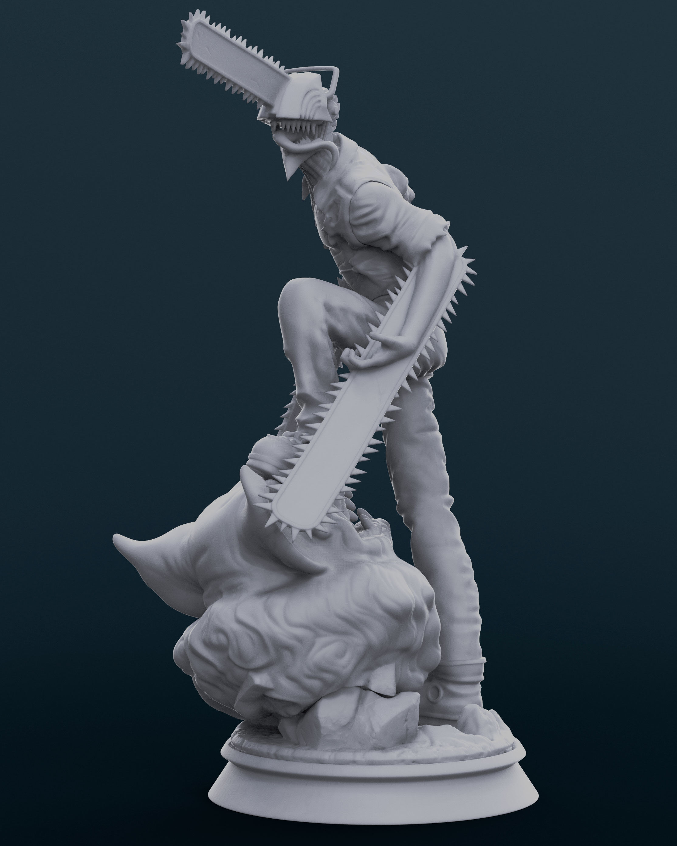 chainsawman for 3Dprint  3D print model_7