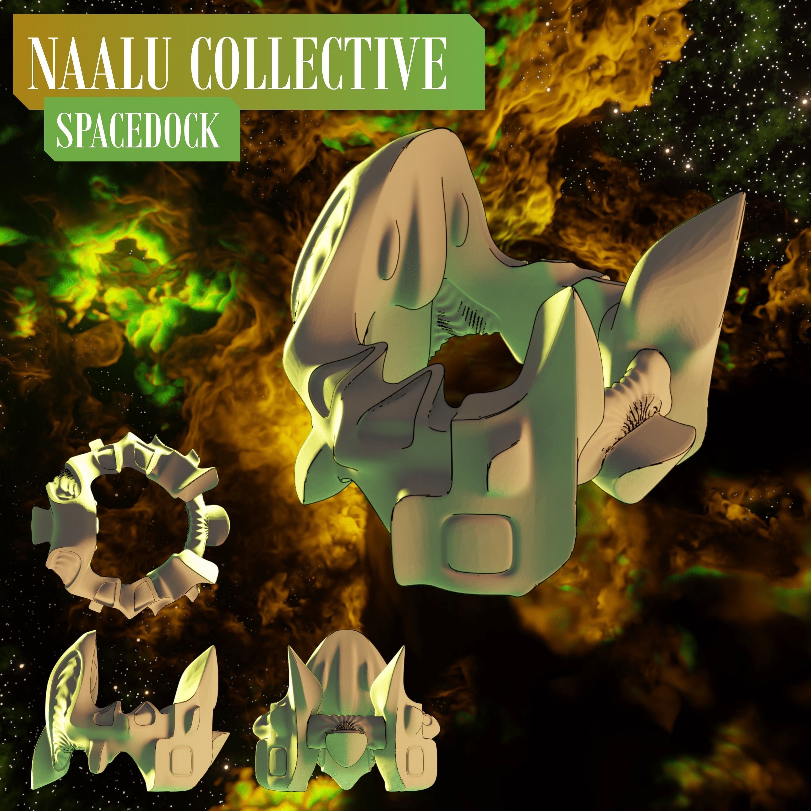 Twilight Imperium Naalu Collective Ship Models 3D print model_9