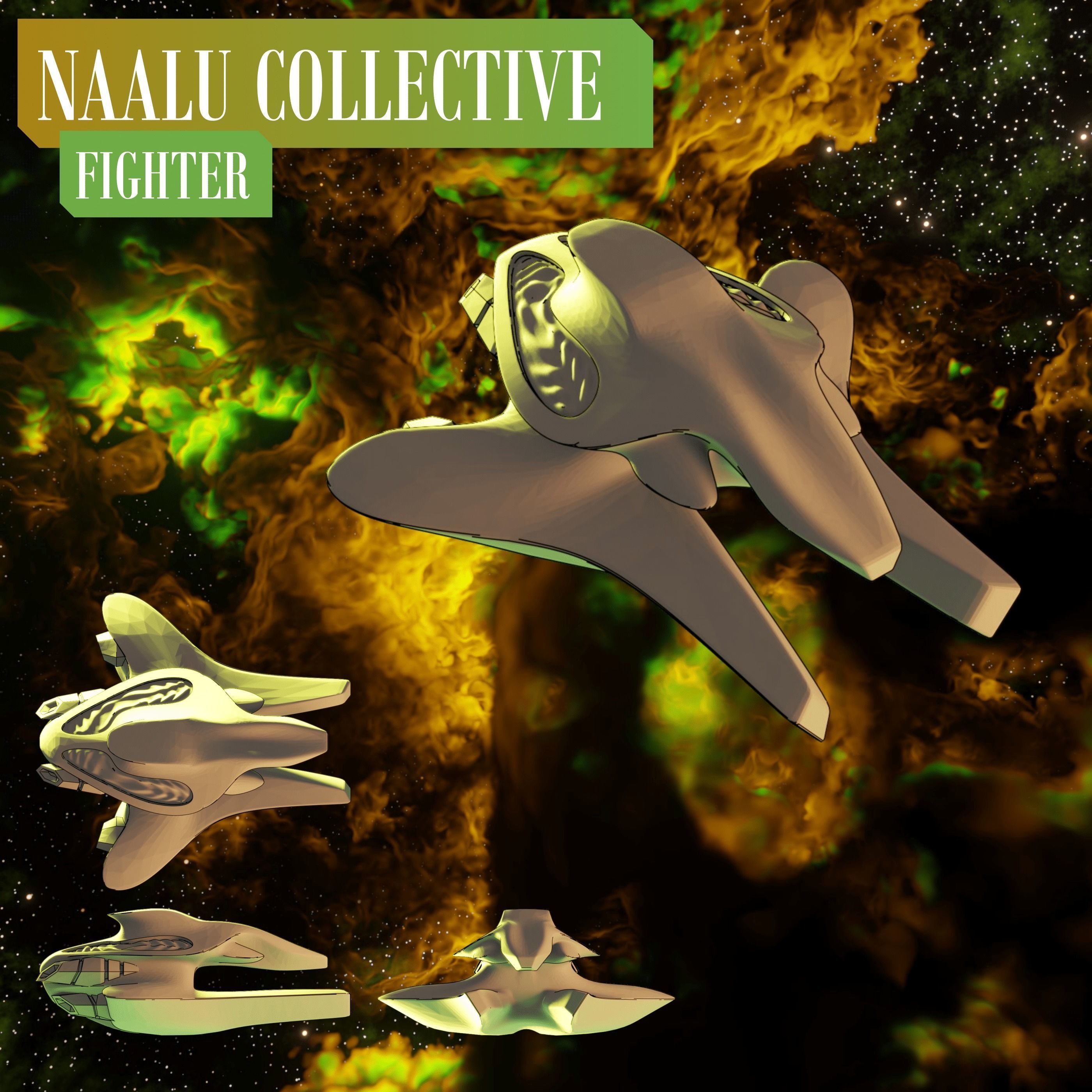 Twilight Imperium Naalu Collective Ship Models 3D print model_8