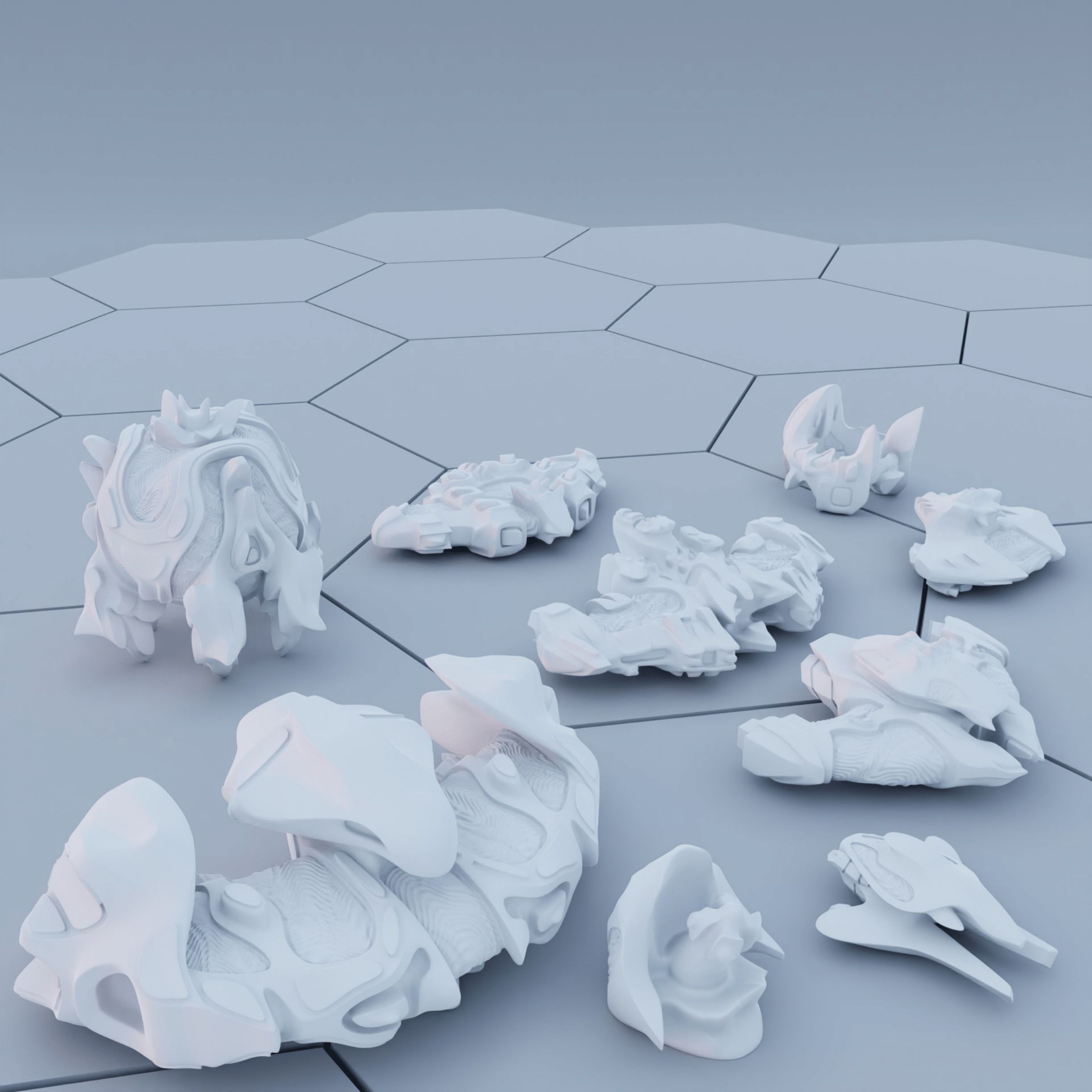 Twilight Imperium Naalu Collective Ship Models 3D print model_2