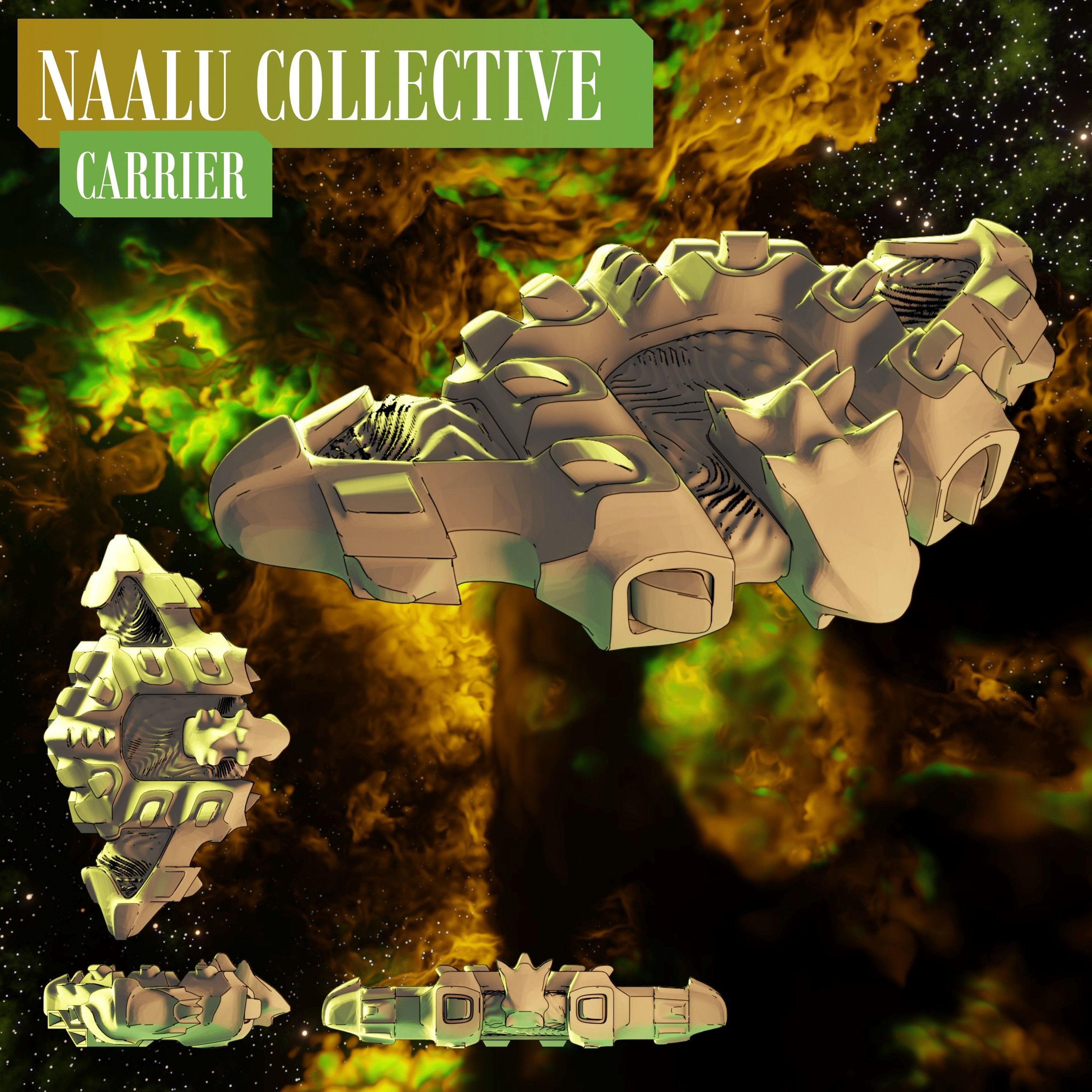 Twilight Imperium Naalu Collective Ship Models 3D print model_6