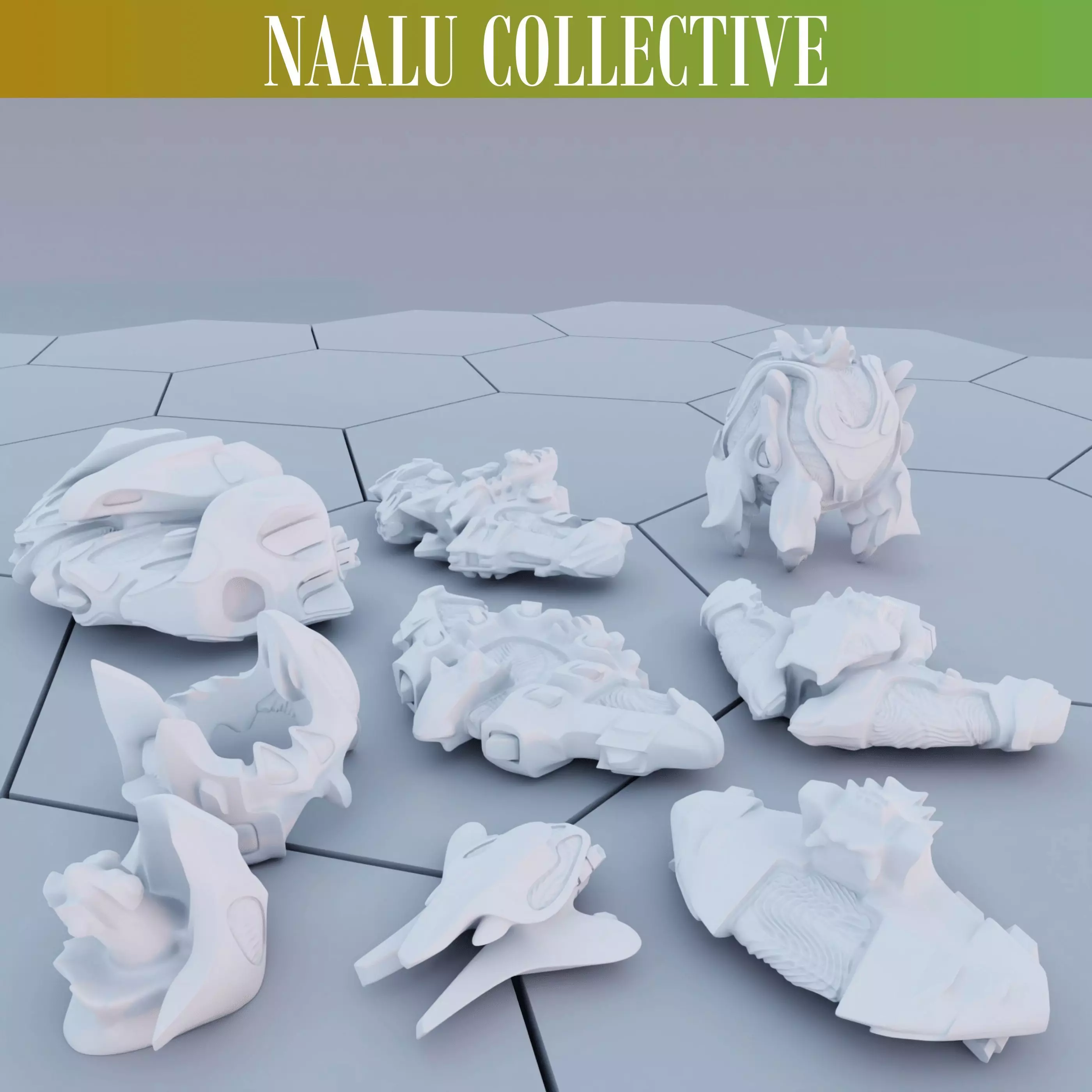 Twilight Imperium Naalu Collective Ship Models 3D print model_0