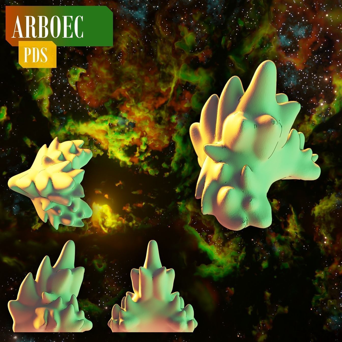 Twilight Imperium Arborec 3D print ship models 3D print model_9