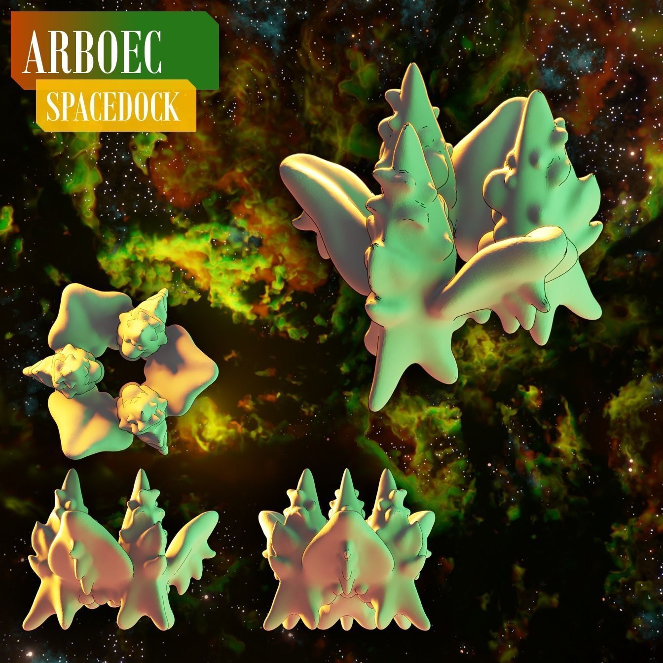 Twilight Imperium Arborec 3D print ship models 3D print model_10