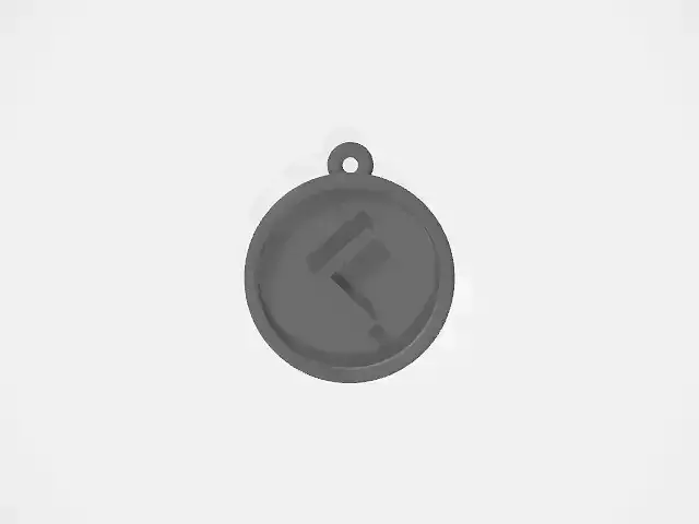 Rune Symbol - Kenaz - C - K - Q 3D print model