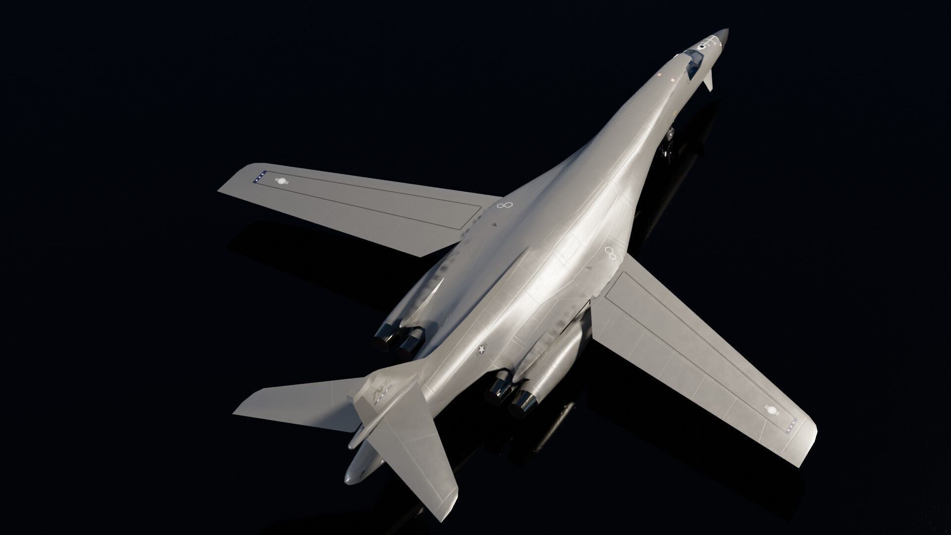 Rockwell B-1 Lancer Low-poly 3D model_7