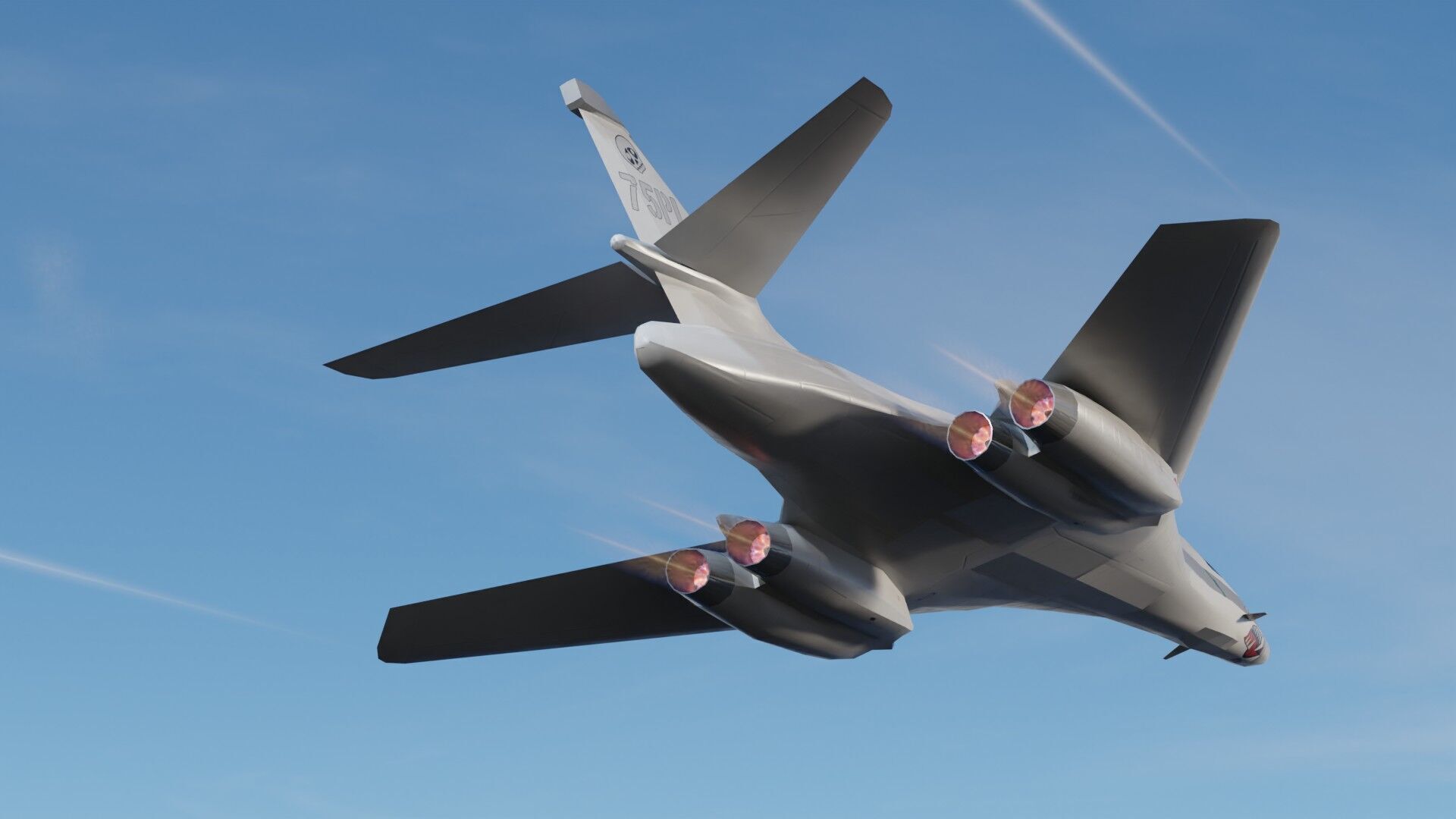 Rockwell B-1 Lancer Low-poly 3D model_13