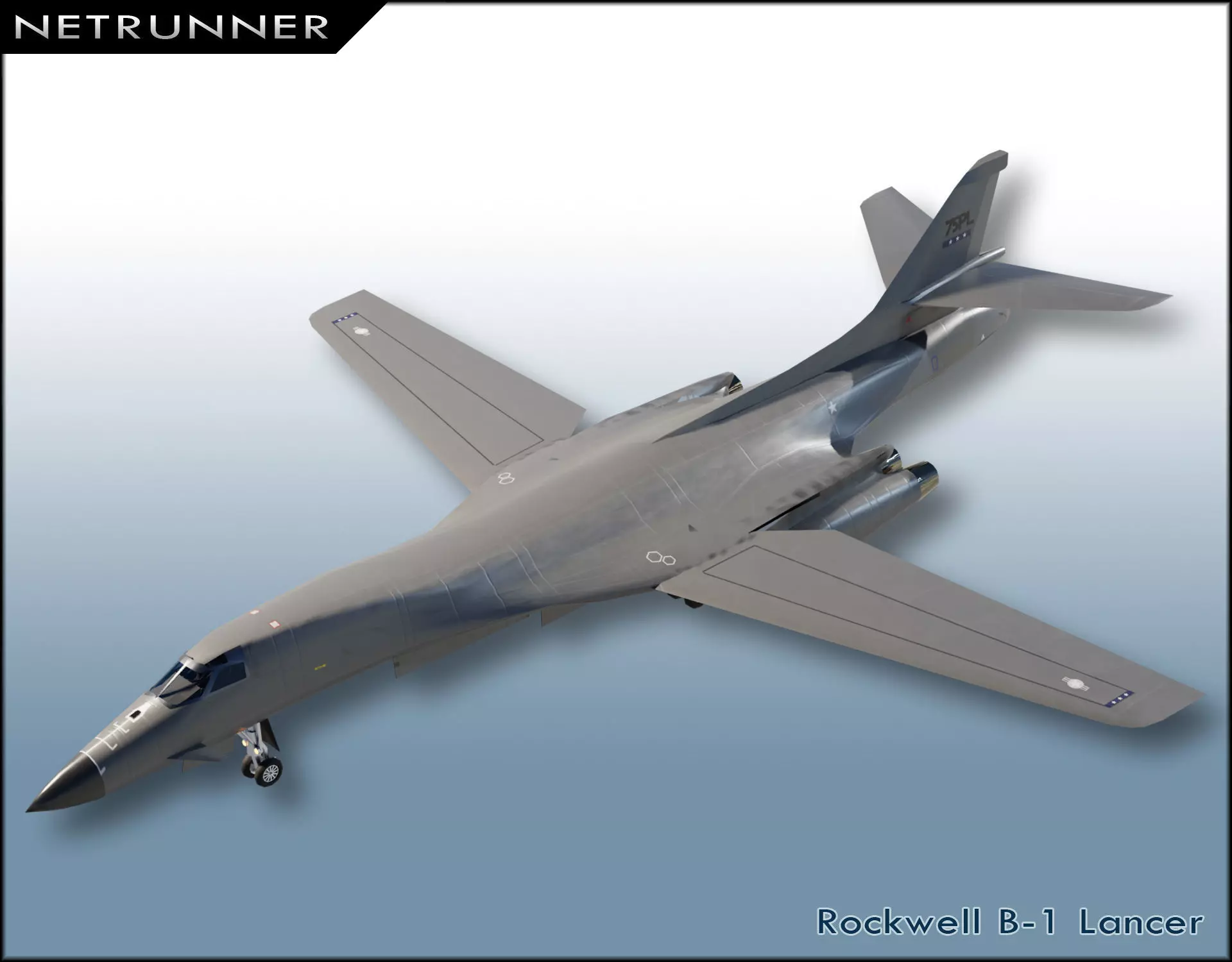 Rockwell B-1 Lancer Low-poly 3D model_0