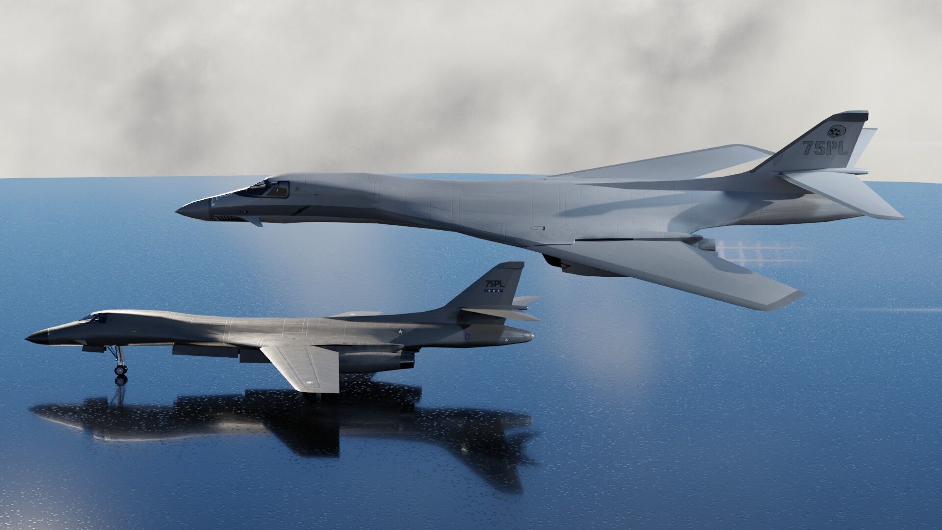 Rockwell B-1 Lancer Low-poly 3D model_16
