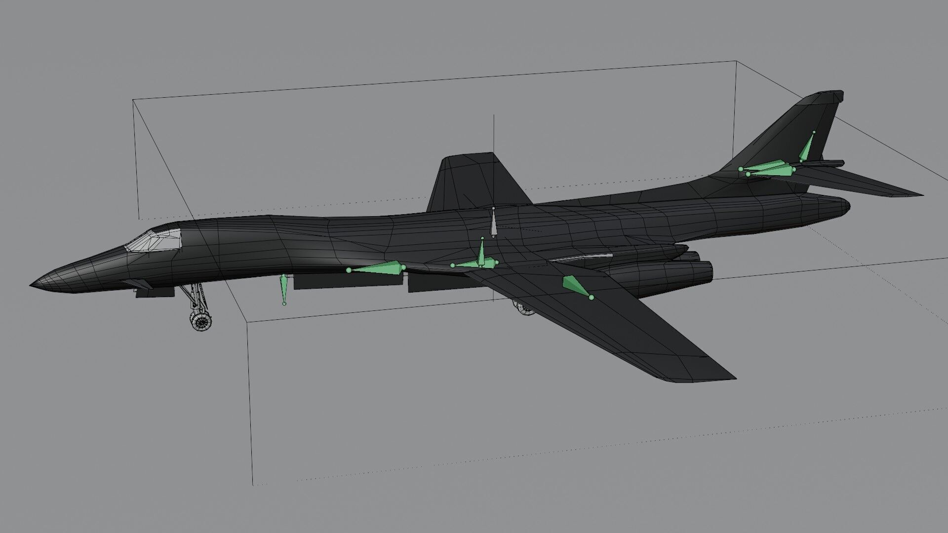 Rockwell B-1 Lancer Low-poly 3D model_20