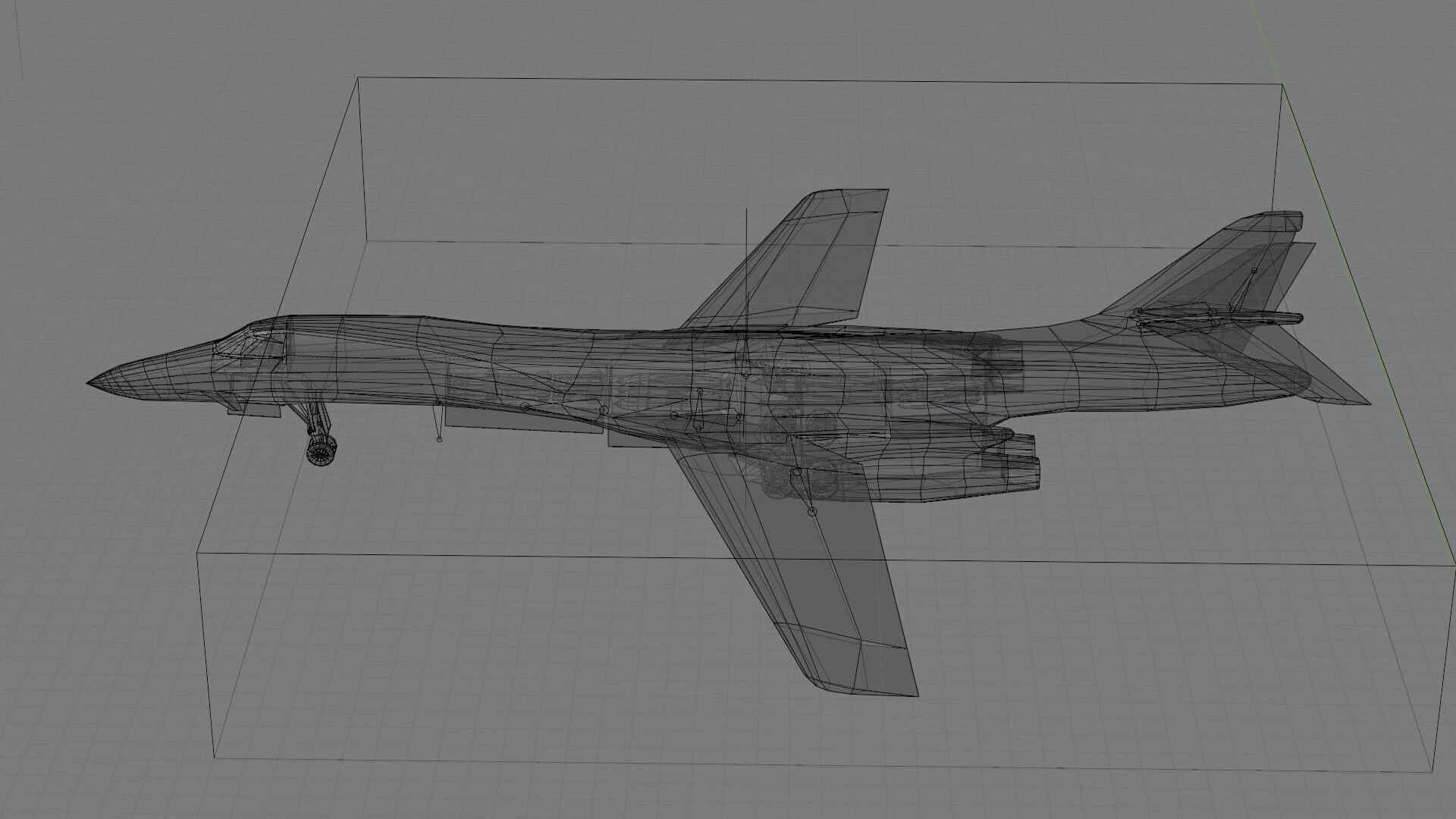Rockwell B-1 Lancer Low-poly 3D model_3