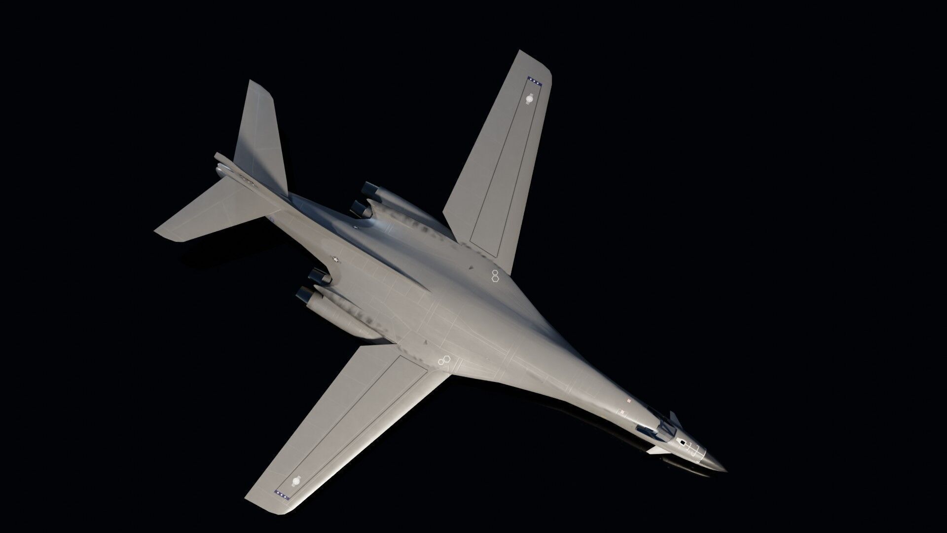 Rockwell B-1 Lancer Low-poly 3D model_10